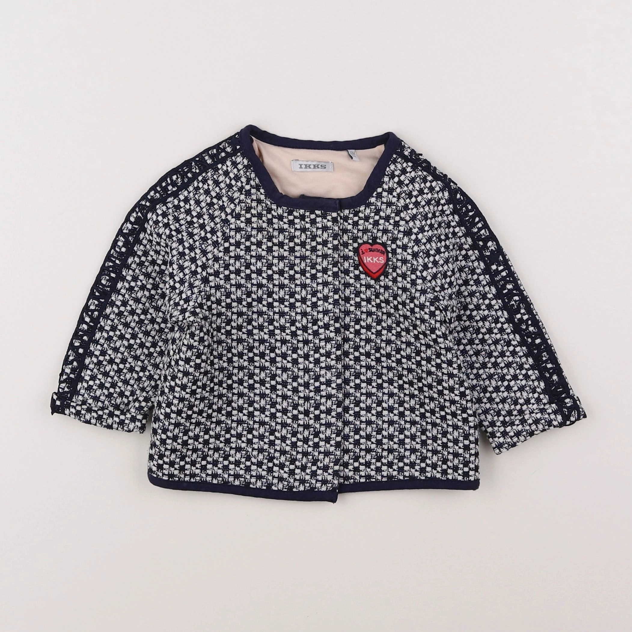 IKKS - veste bleu, blanc - 12 mois