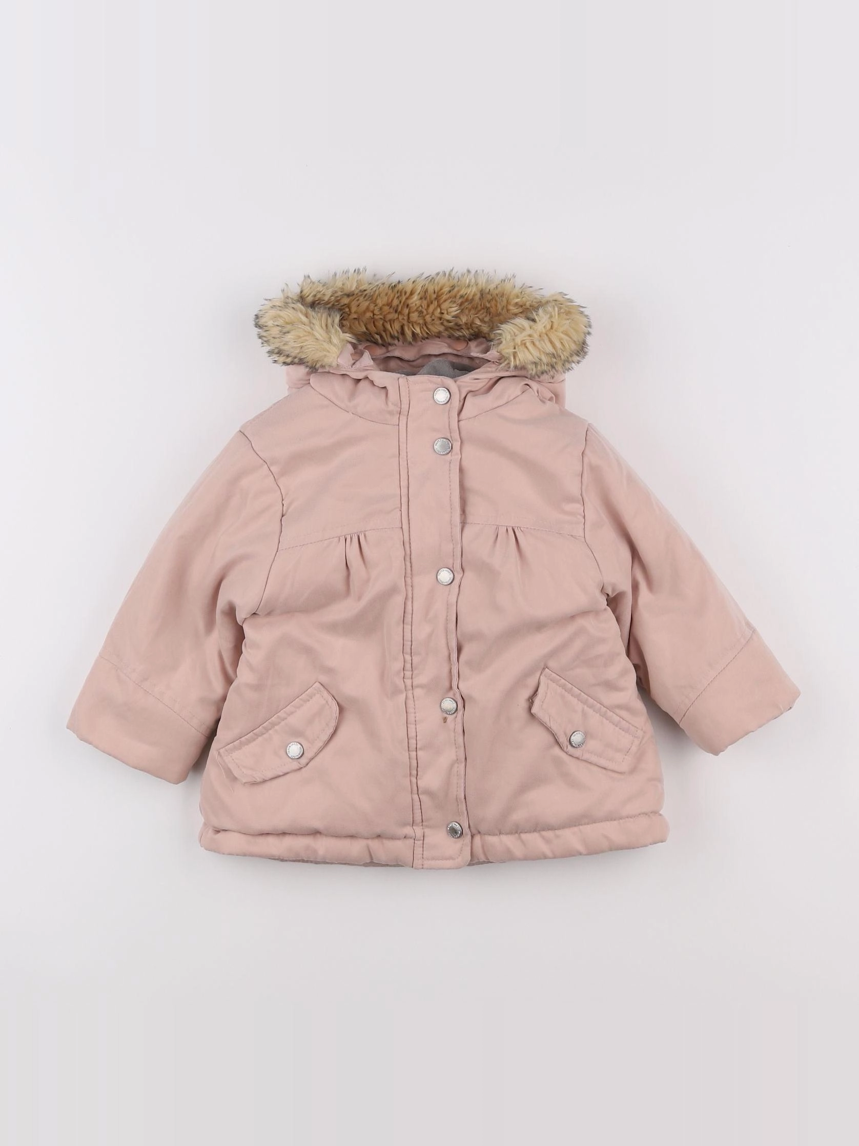 Vertbaudet - manteau rose - 12 mois