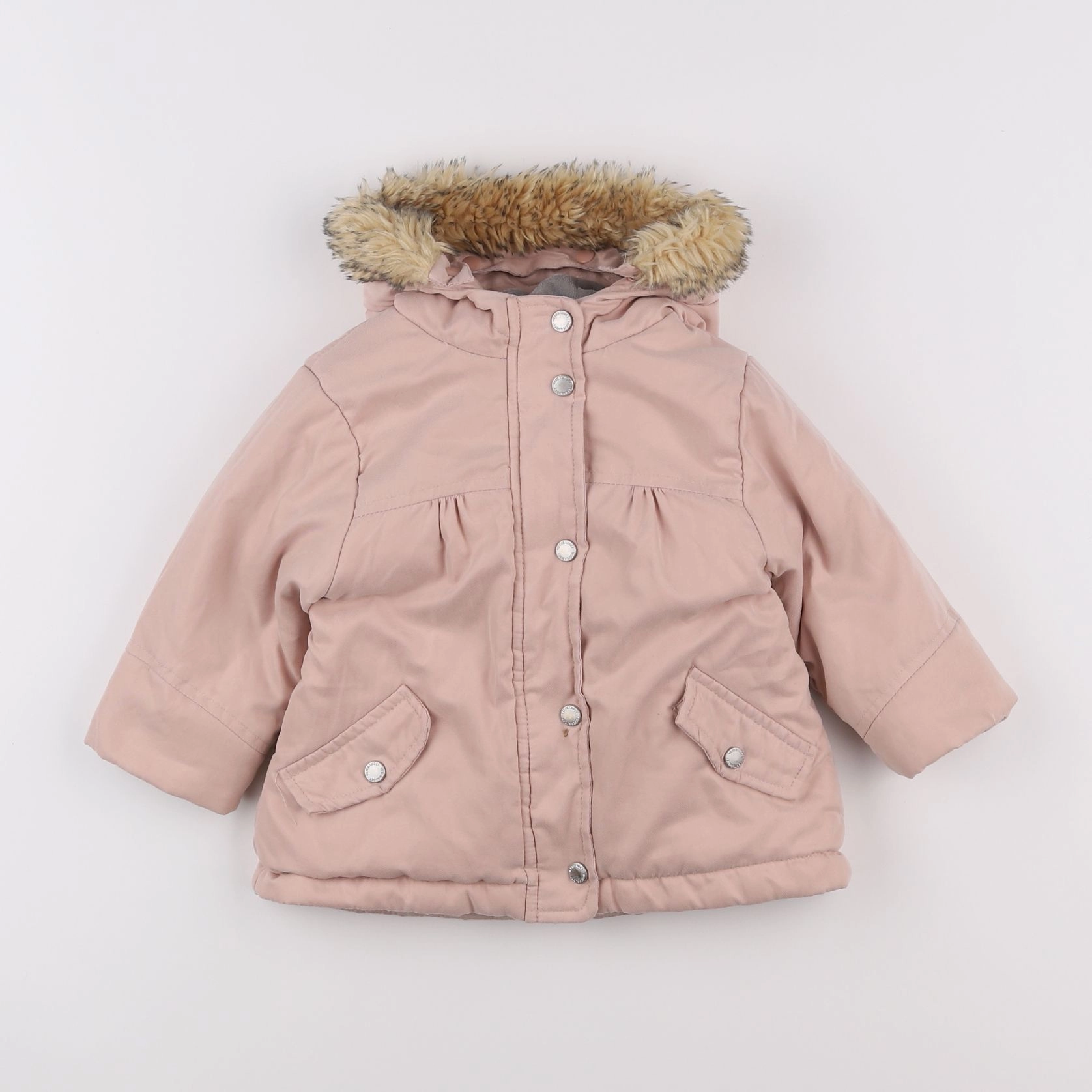 Vertbaudet - manteau rose - 12 mois