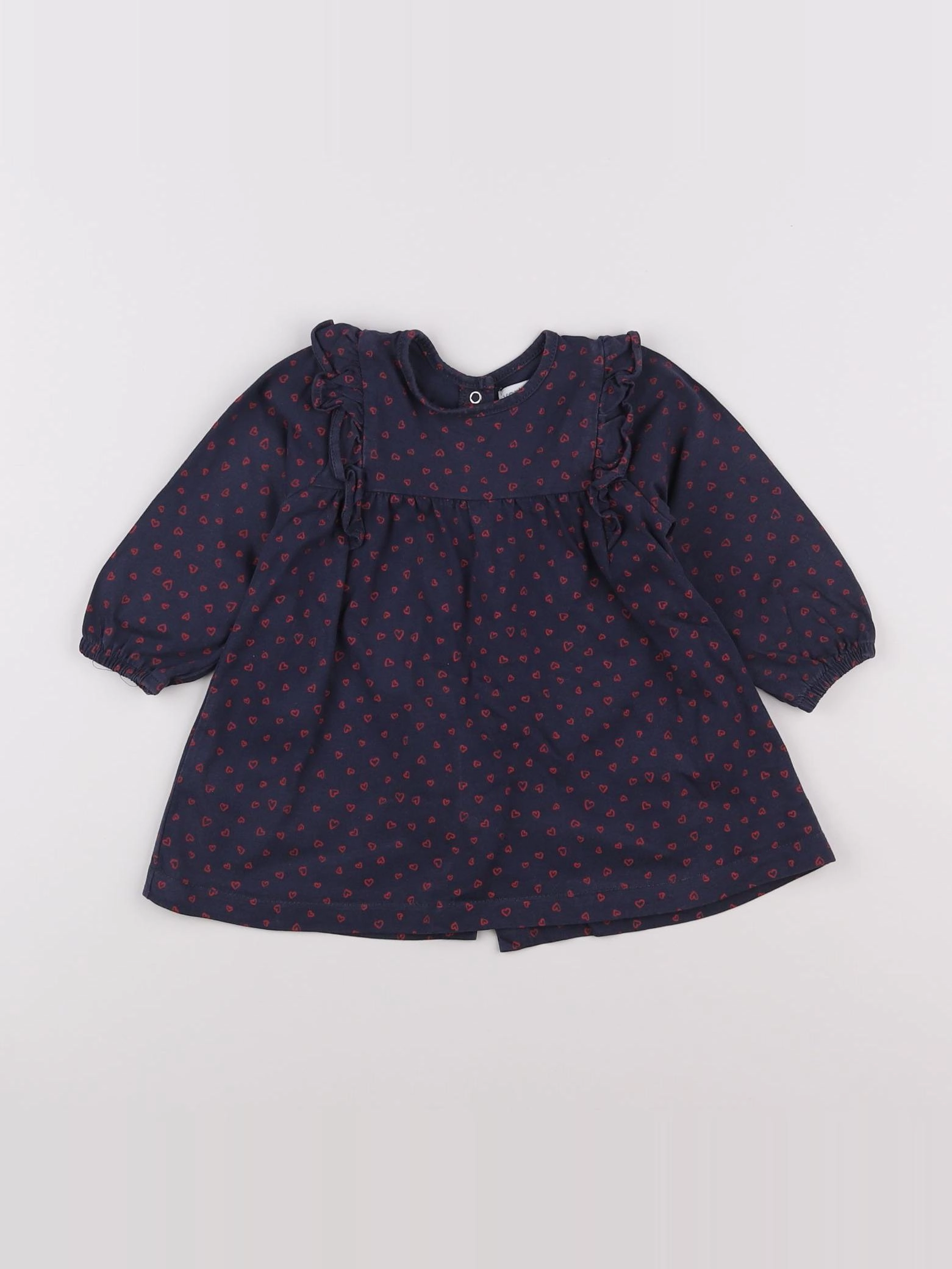 Vertbaudet - robe bleu, rouge - 12 mois