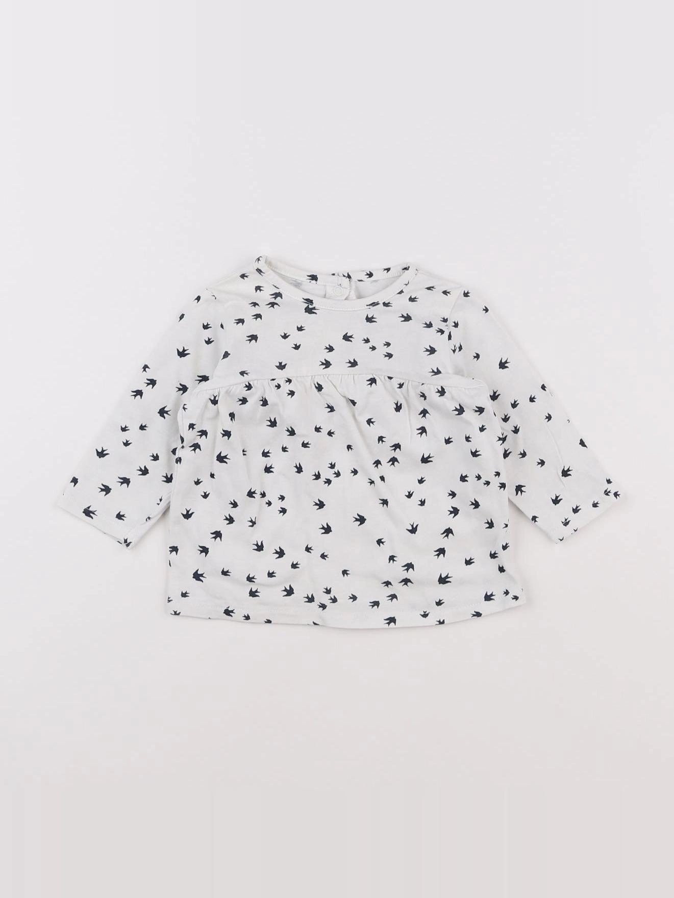 Vertbaudet - tee-shirt blanc - 3 mois