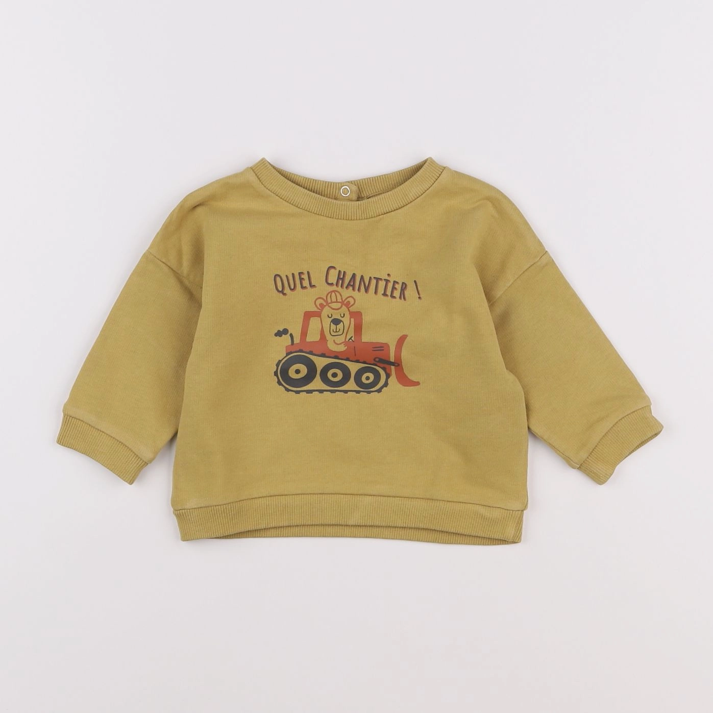 Vertbaudet - sweat jaune - 6 mois