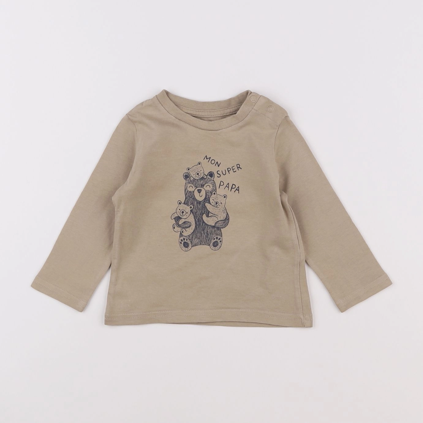 Vertbaudet - tee-shirt beige - 6 mois