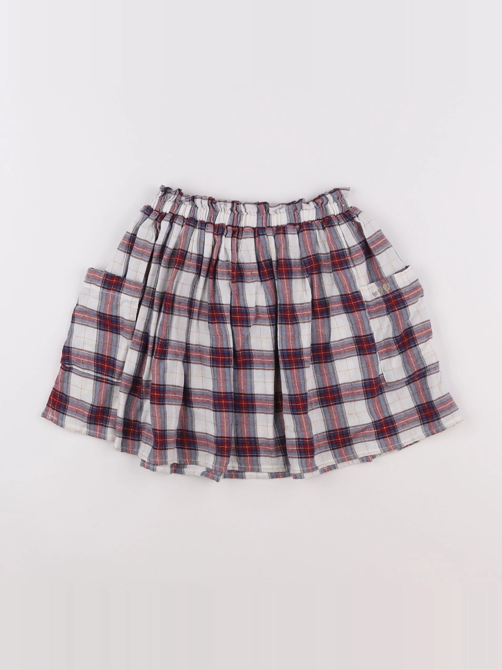 Vertbaudet - jupe blanc, rouge - 6 ans