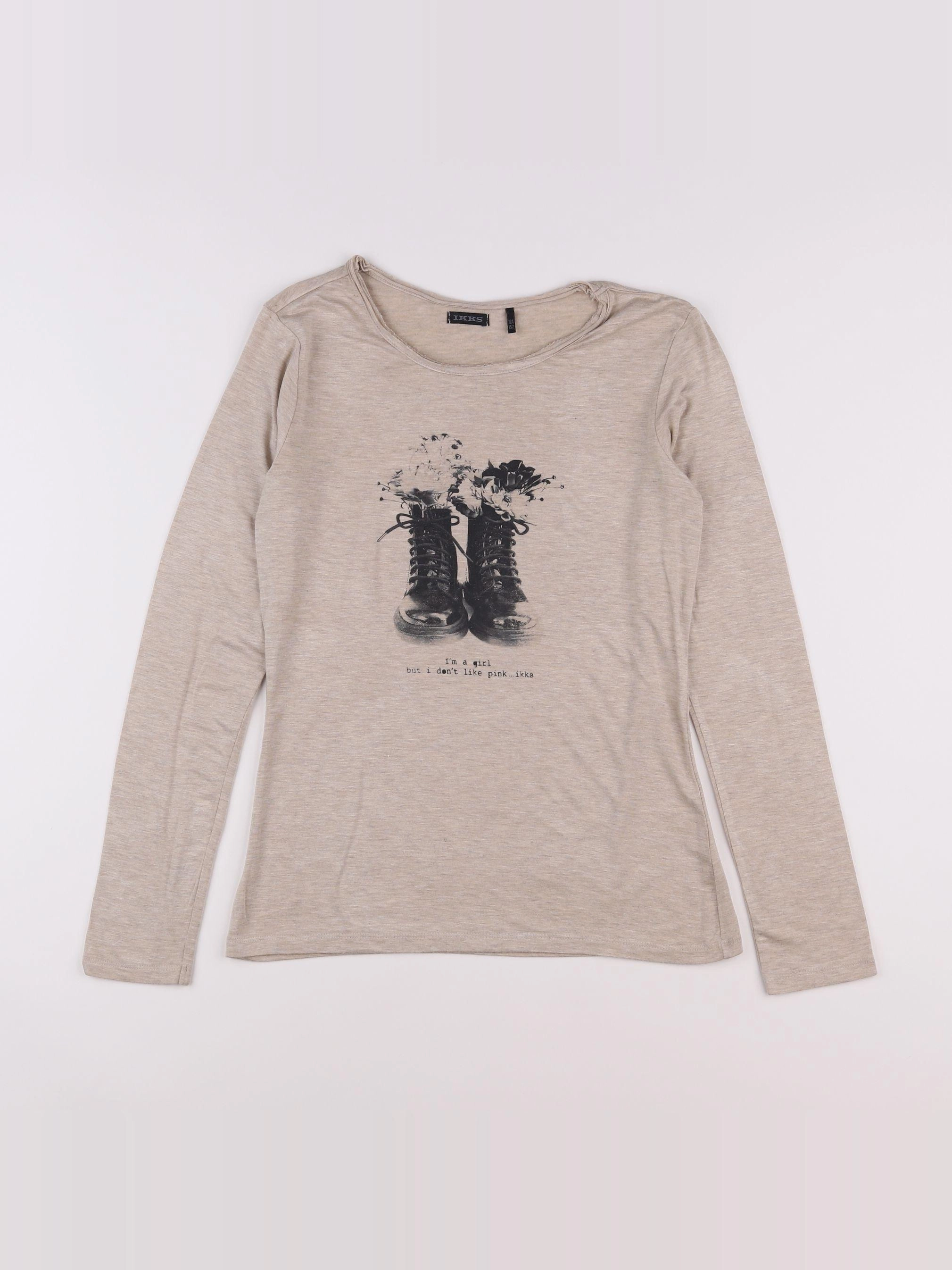 IKKS - tee-shirt beige - 12 ans