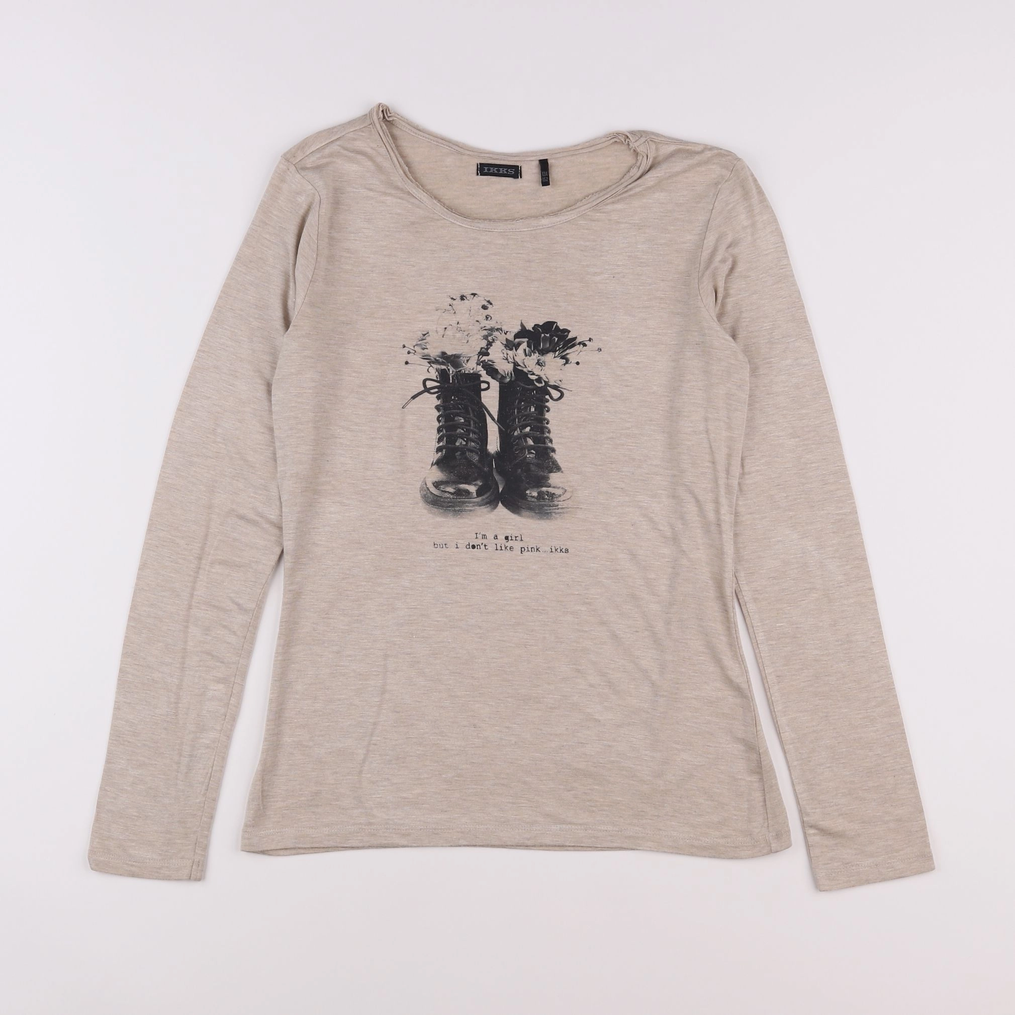 IKKS - tee-shirt beige - 12 ans