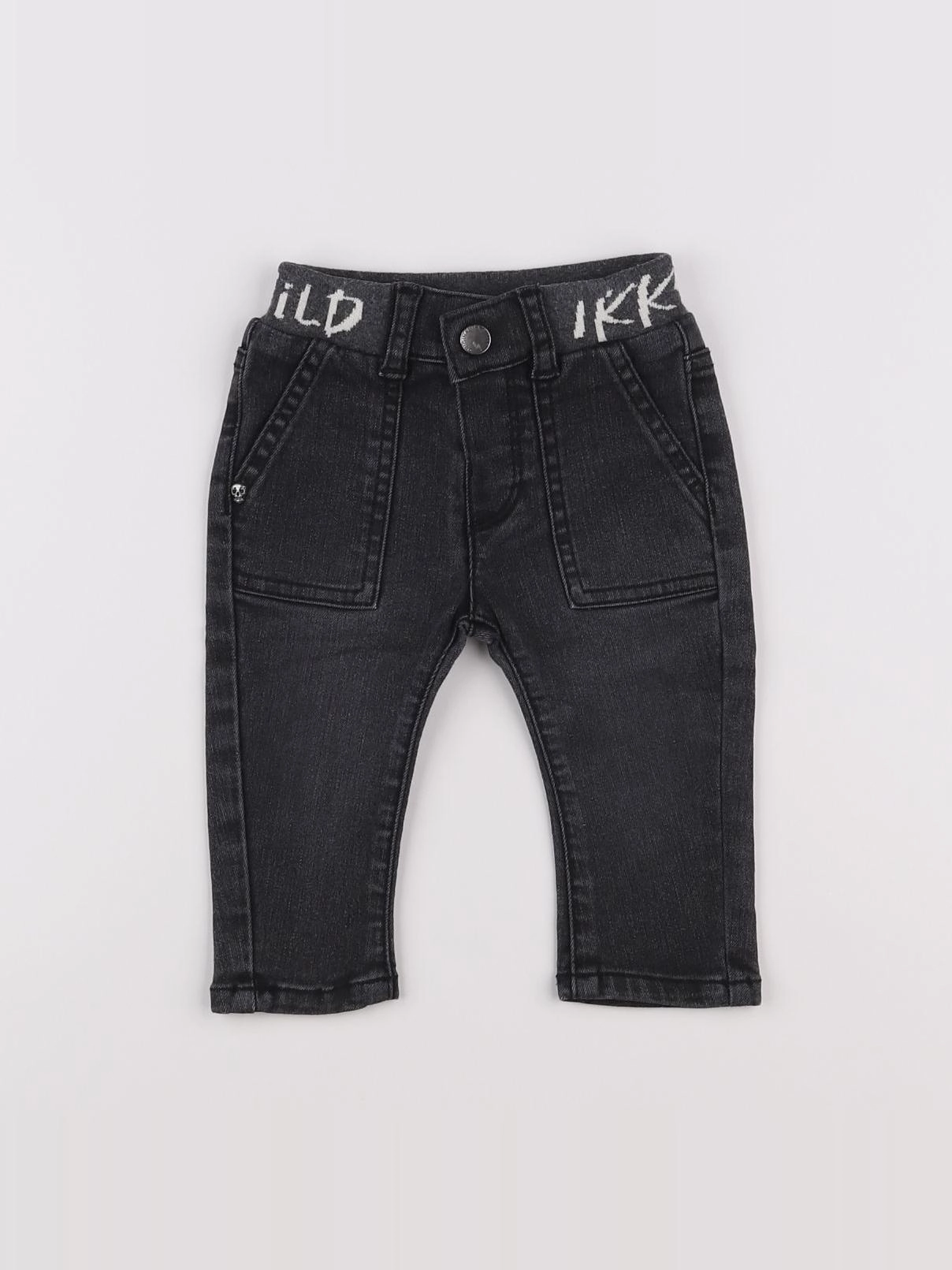 IKKS - jean noir - 6 mois