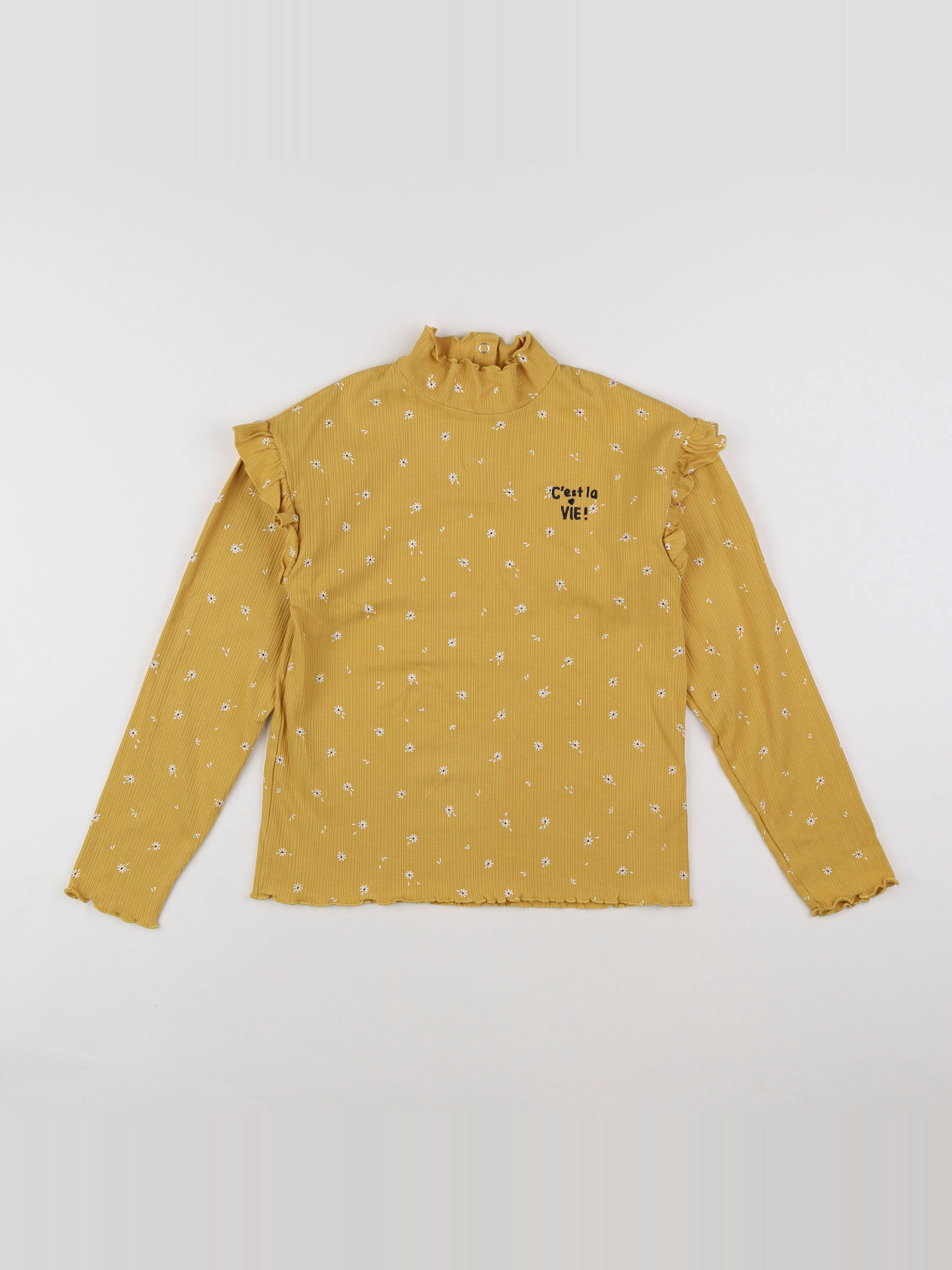 Vertbaudet - sous-pull jaune - 10 ans