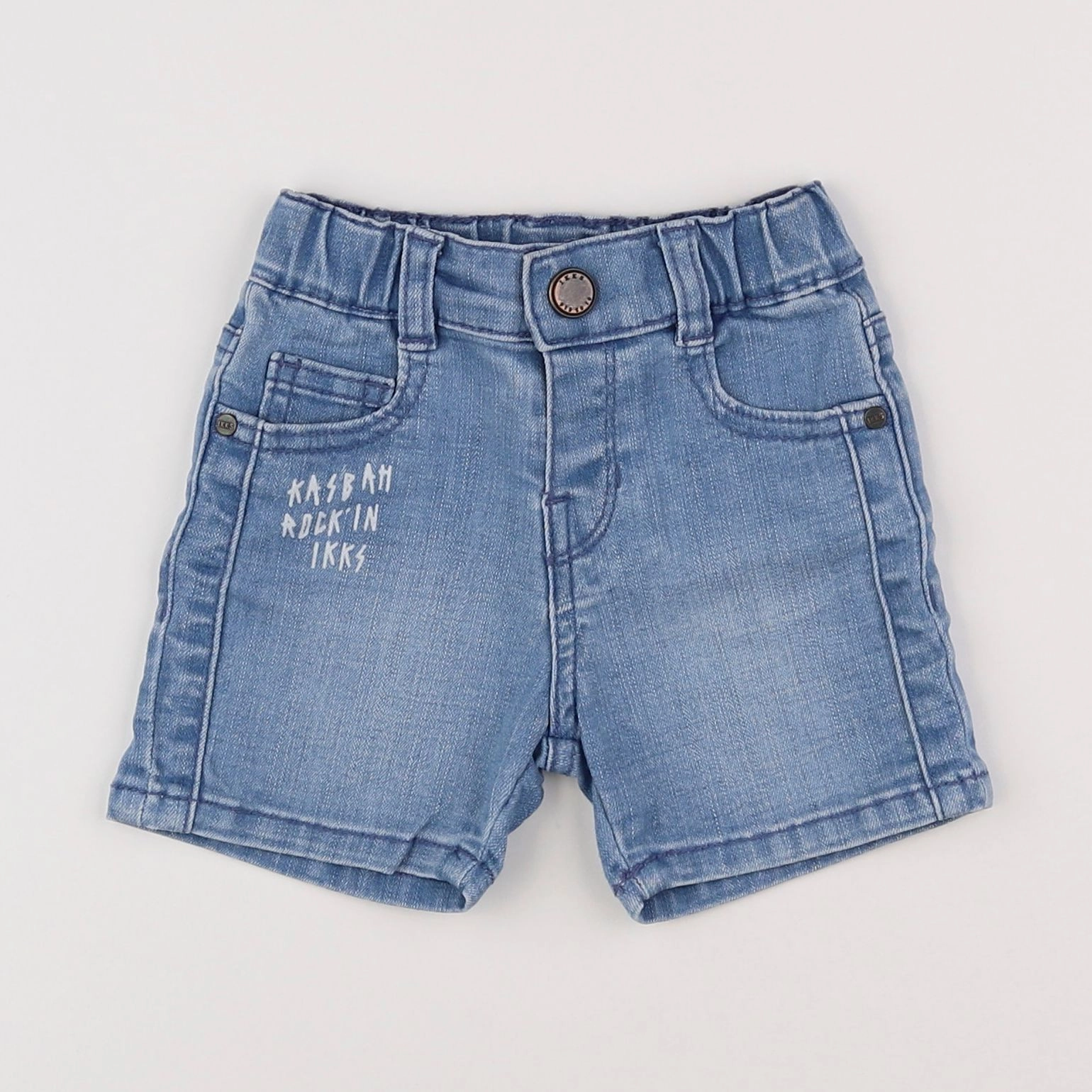 IKKS - short bleu - 12 mois