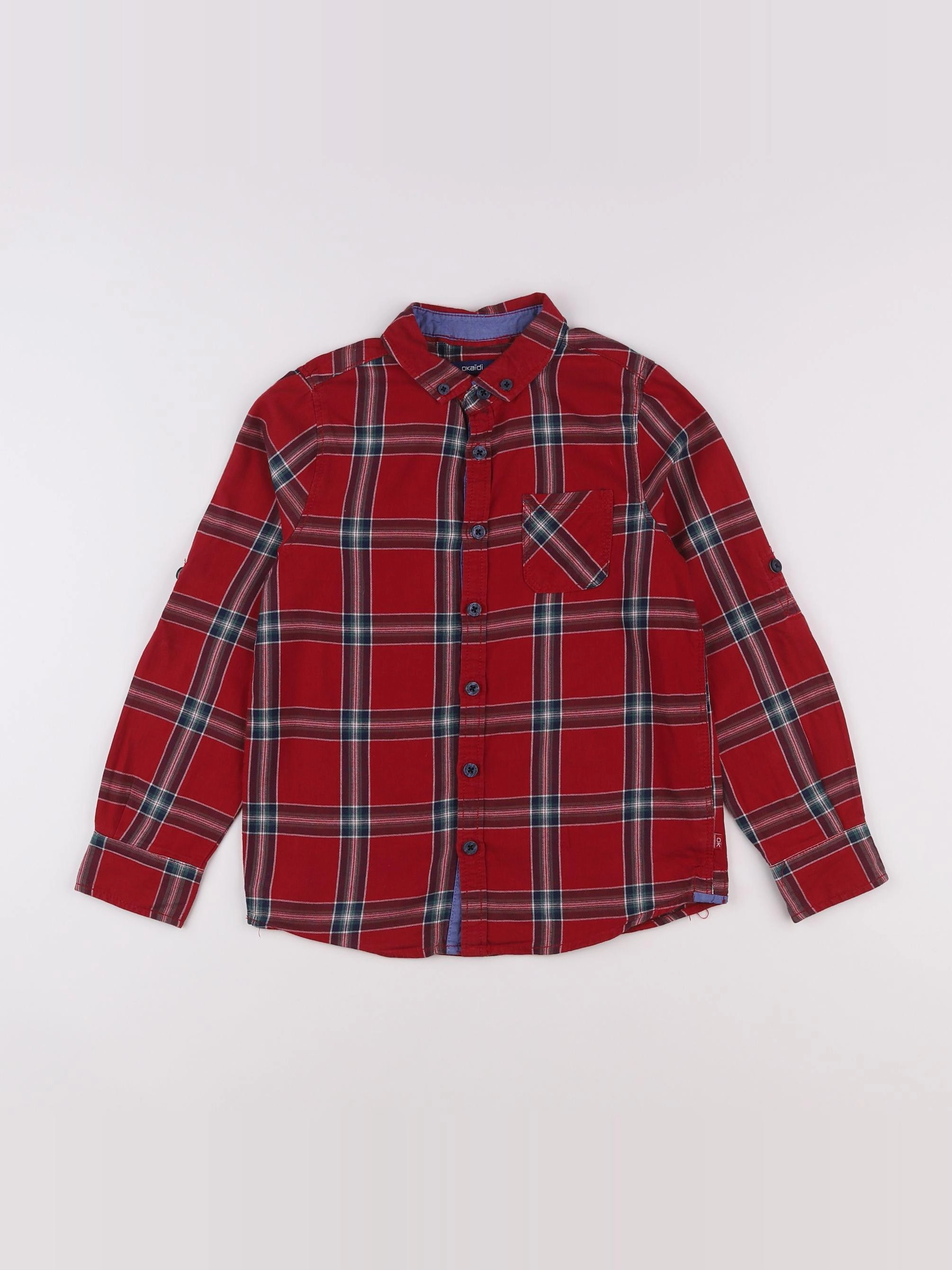 Okaidi - chemise rouge - 8 ans
