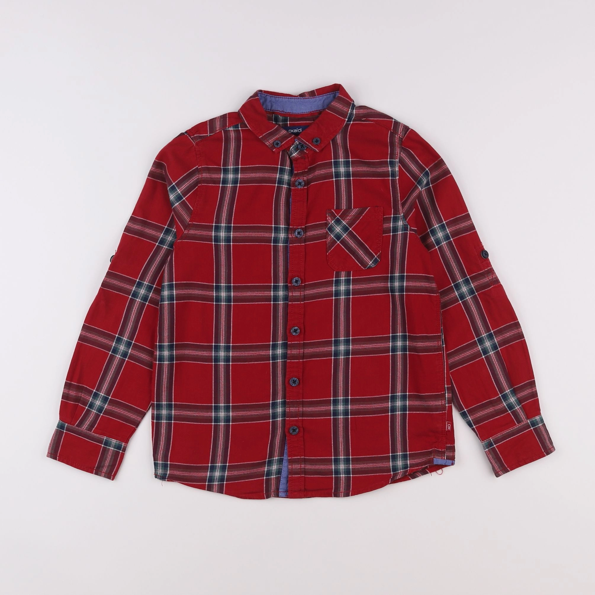 Okaidi - chemise rouge - 8 ans