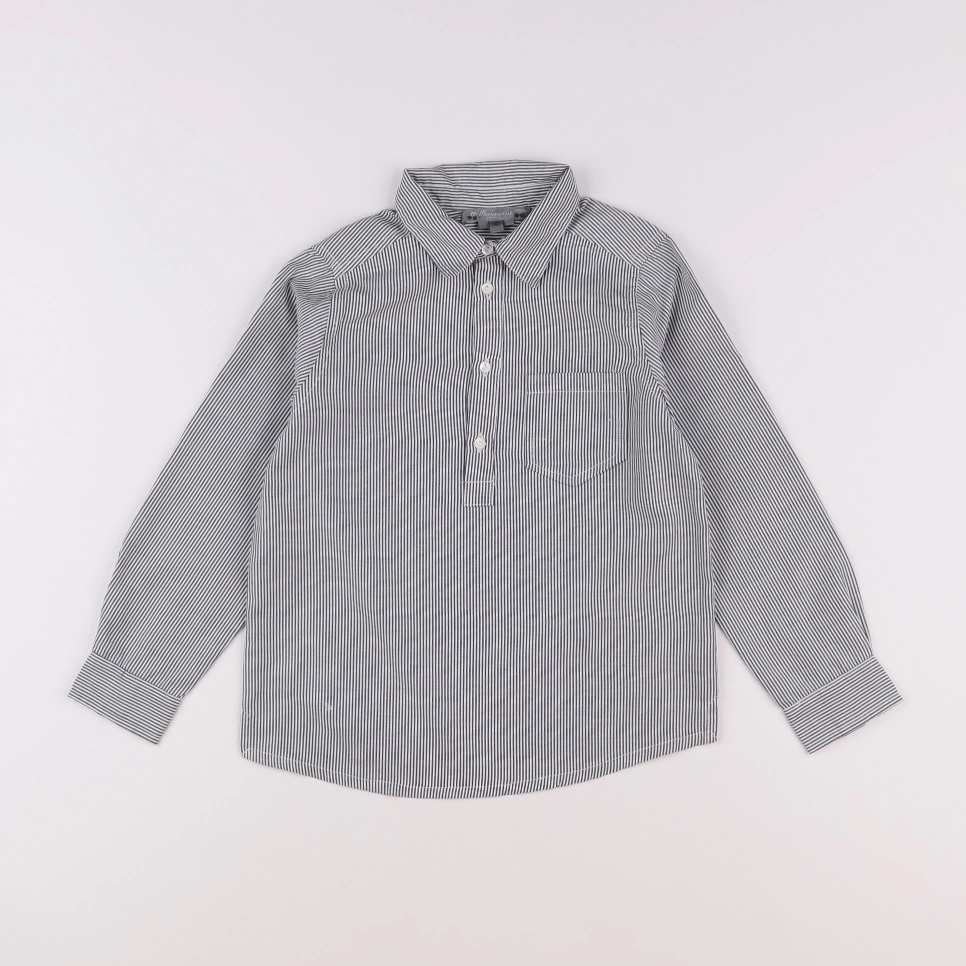 Bonpoint - chemise blanc, gris - 6 ans