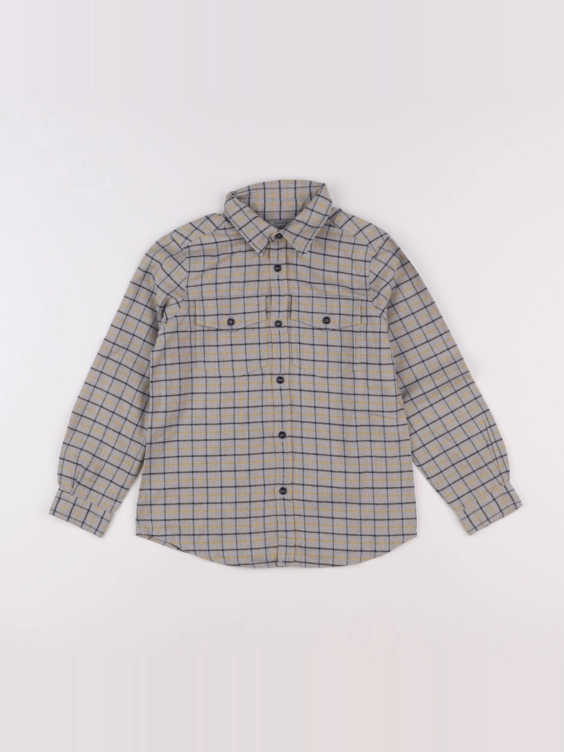Bonpoint - chemise gris, jaune - 6 ans