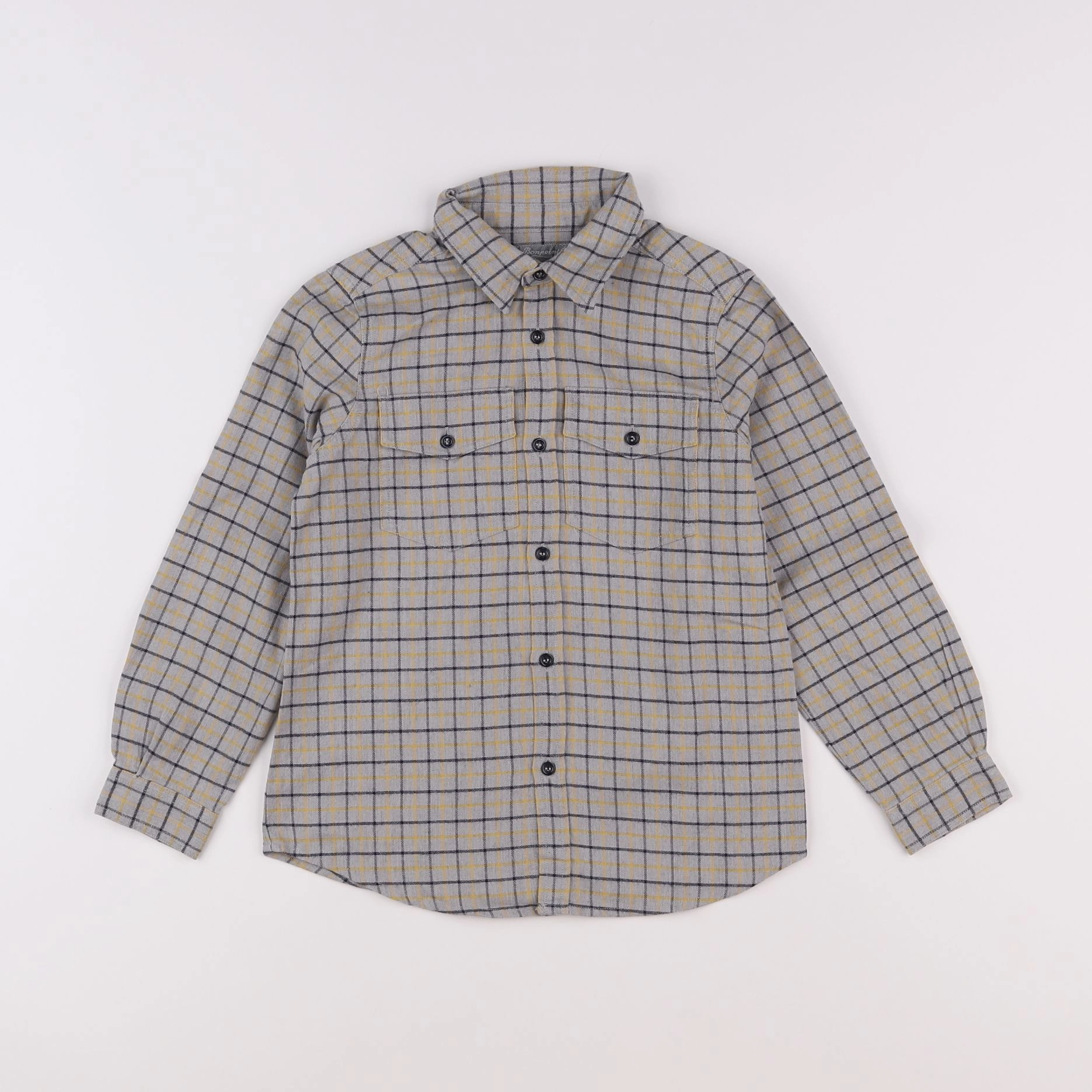 Bonpoint - chemise gris, jaune - 6 ans