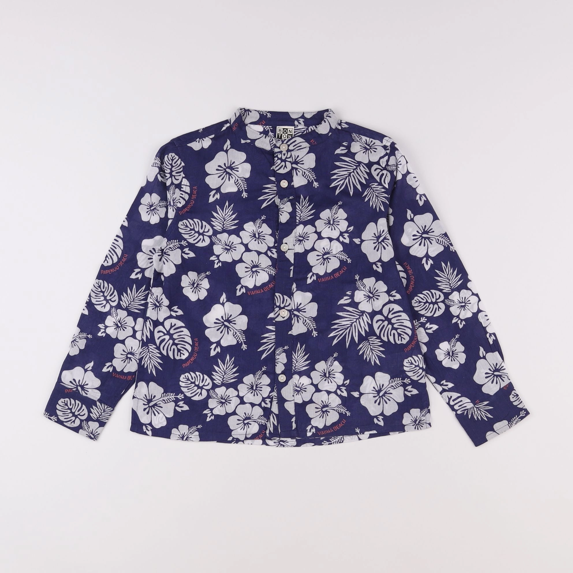 Bonton - chemise blanc, bleu - 6 ans
