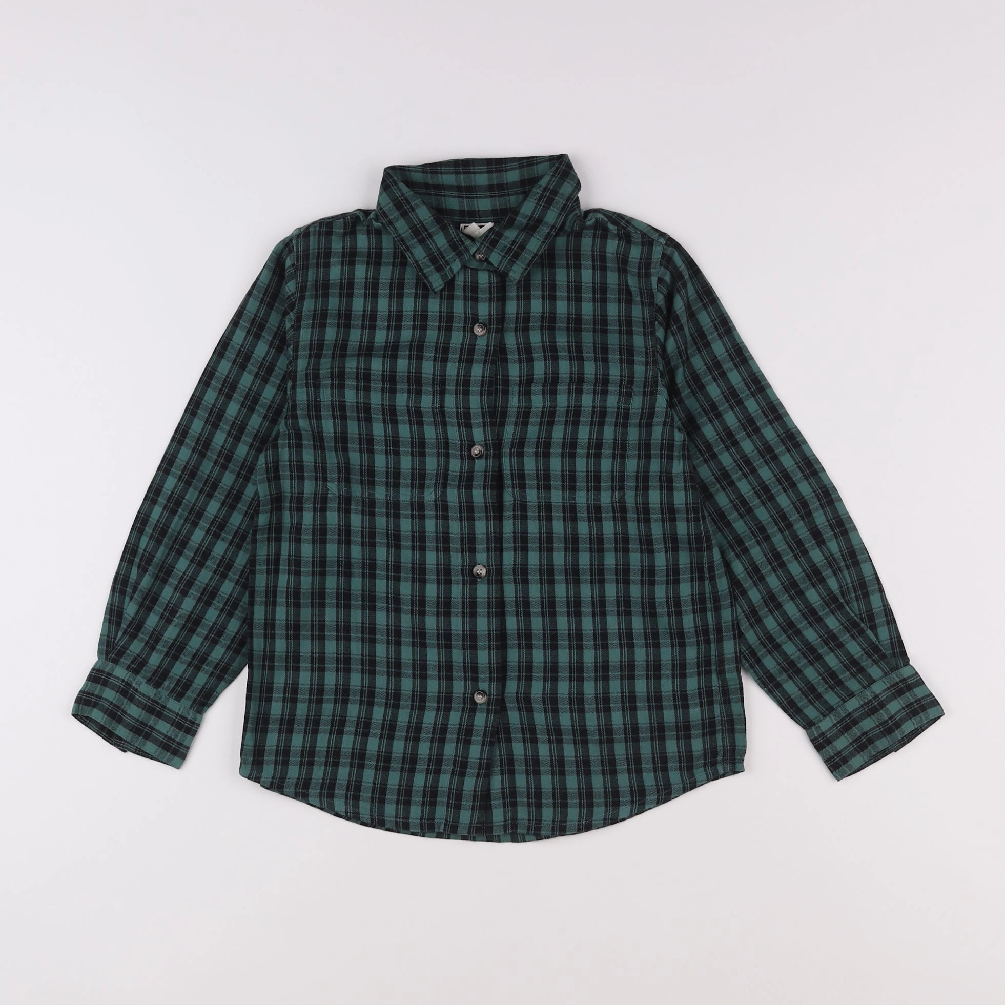 Bonton - chemise noir, vert - 6 ans