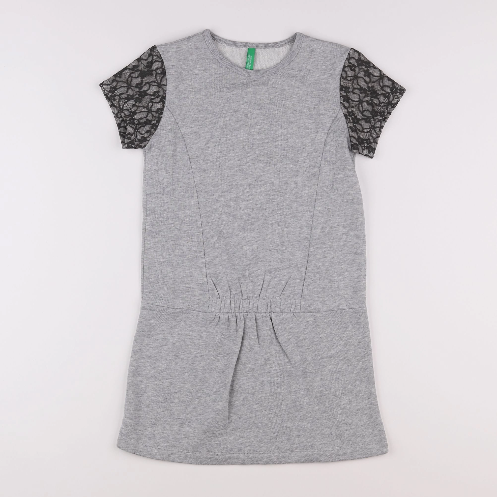 Benetton - robe gris - 7/8 ans