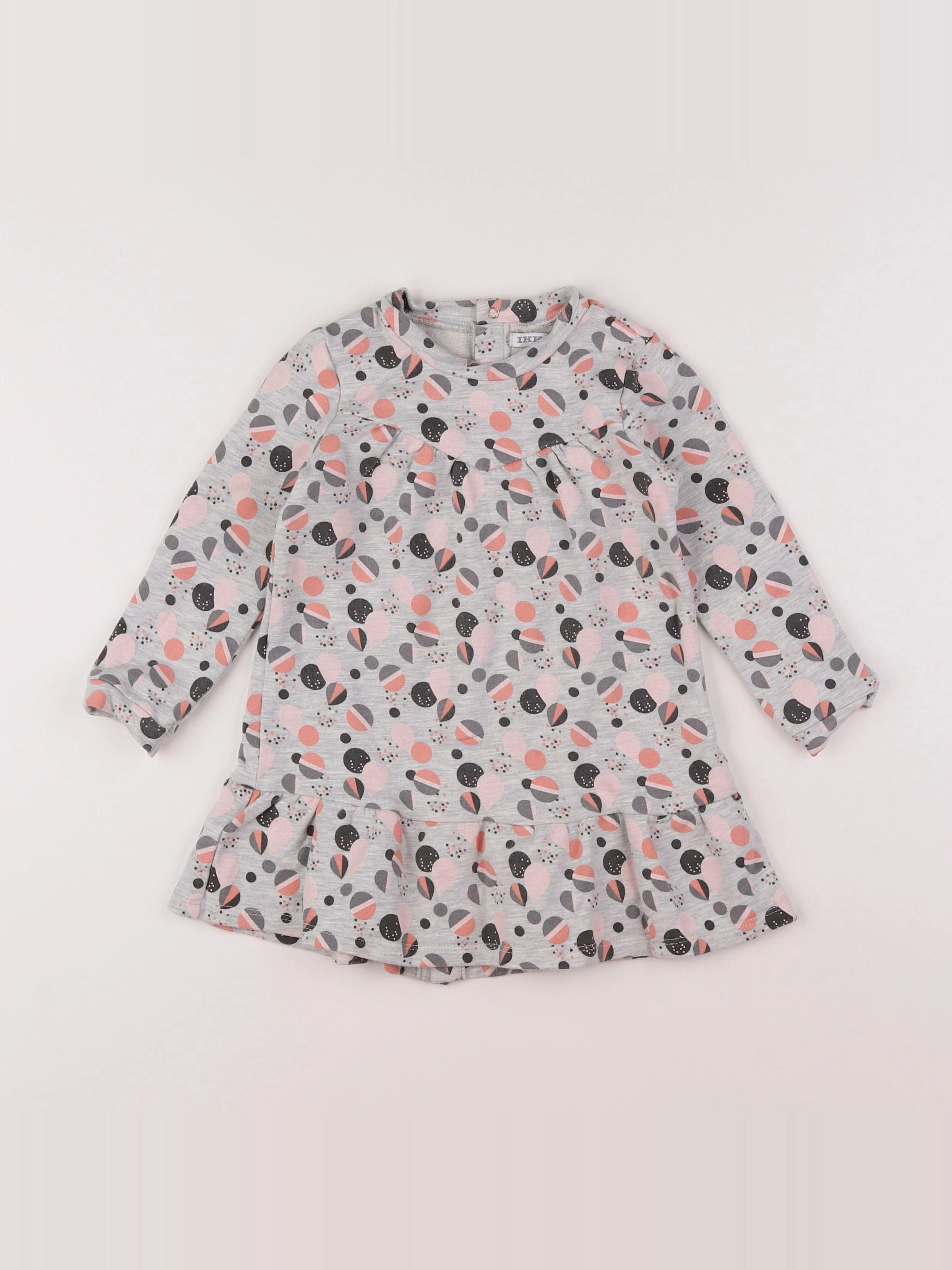 IKKS - robe gris, rose - 2 ans