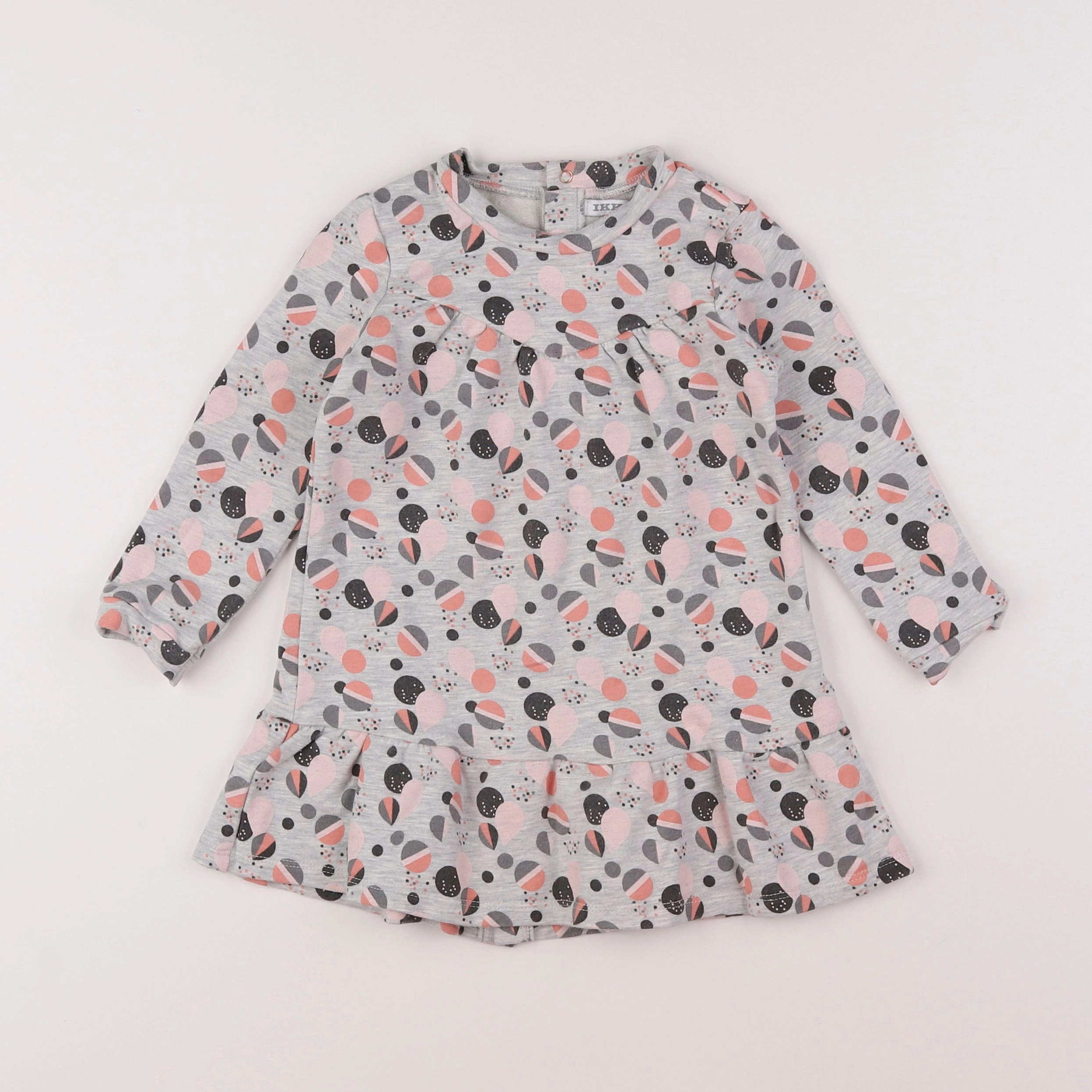 IKKS - robe gris, rose - 2 ans