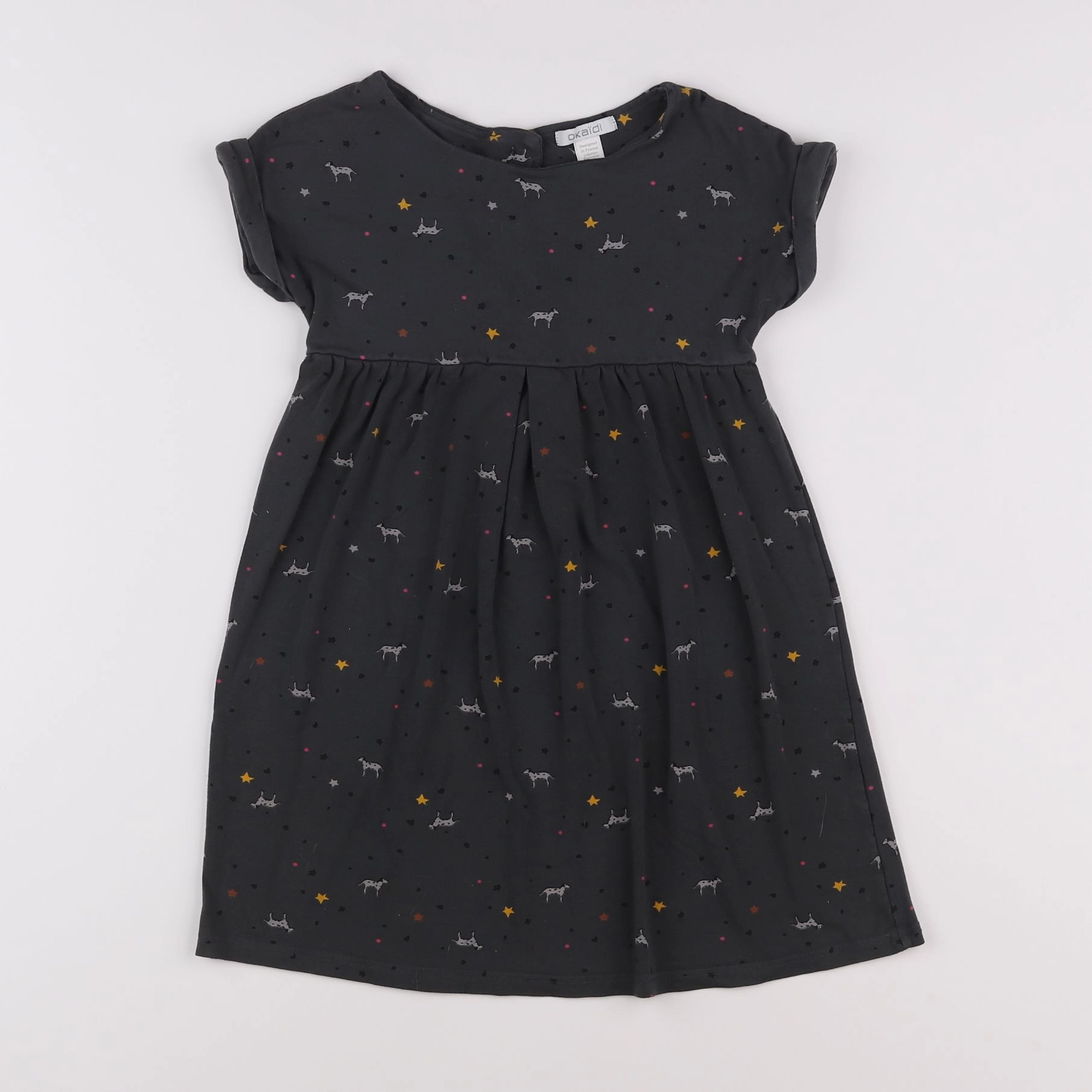 Okaidi - robe gris - 6 ans