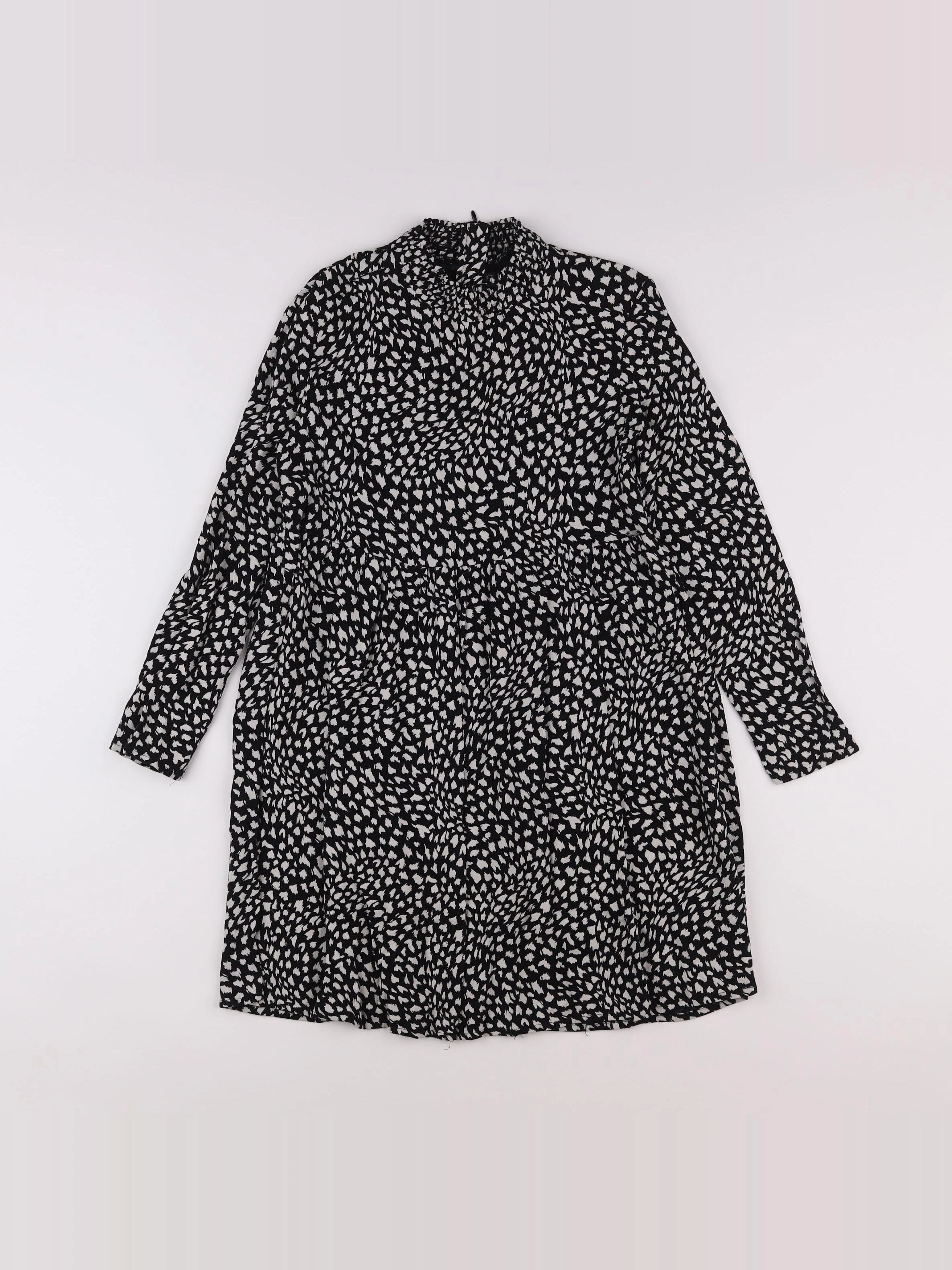 IKKS - robe blanc, noir - 10 ans