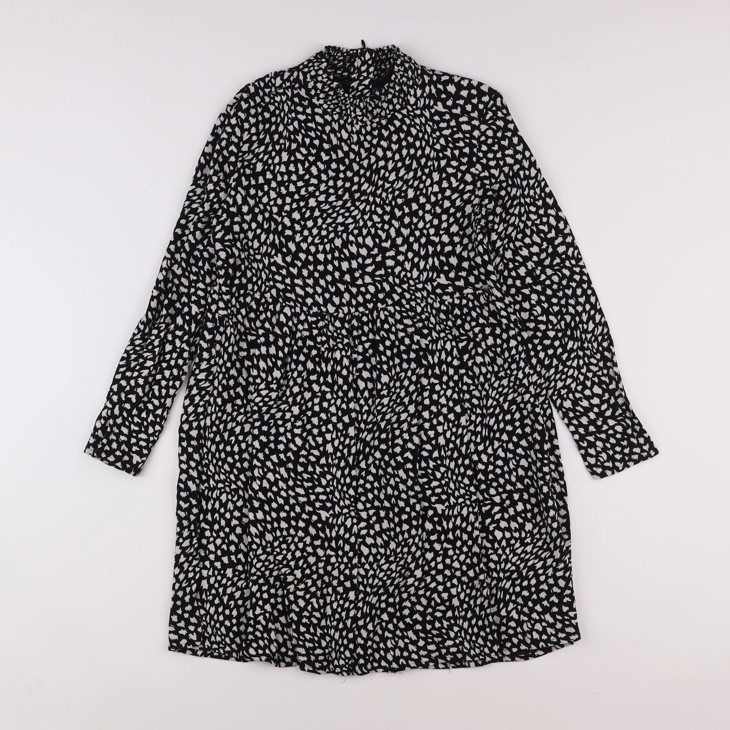 IKKS - robe blanc, noir - 10 ans