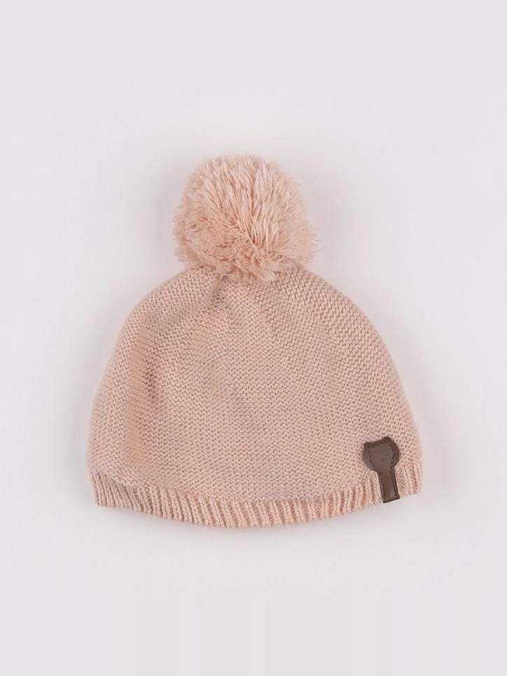 Vertbaudet - bonnet rose - 3/6 mois