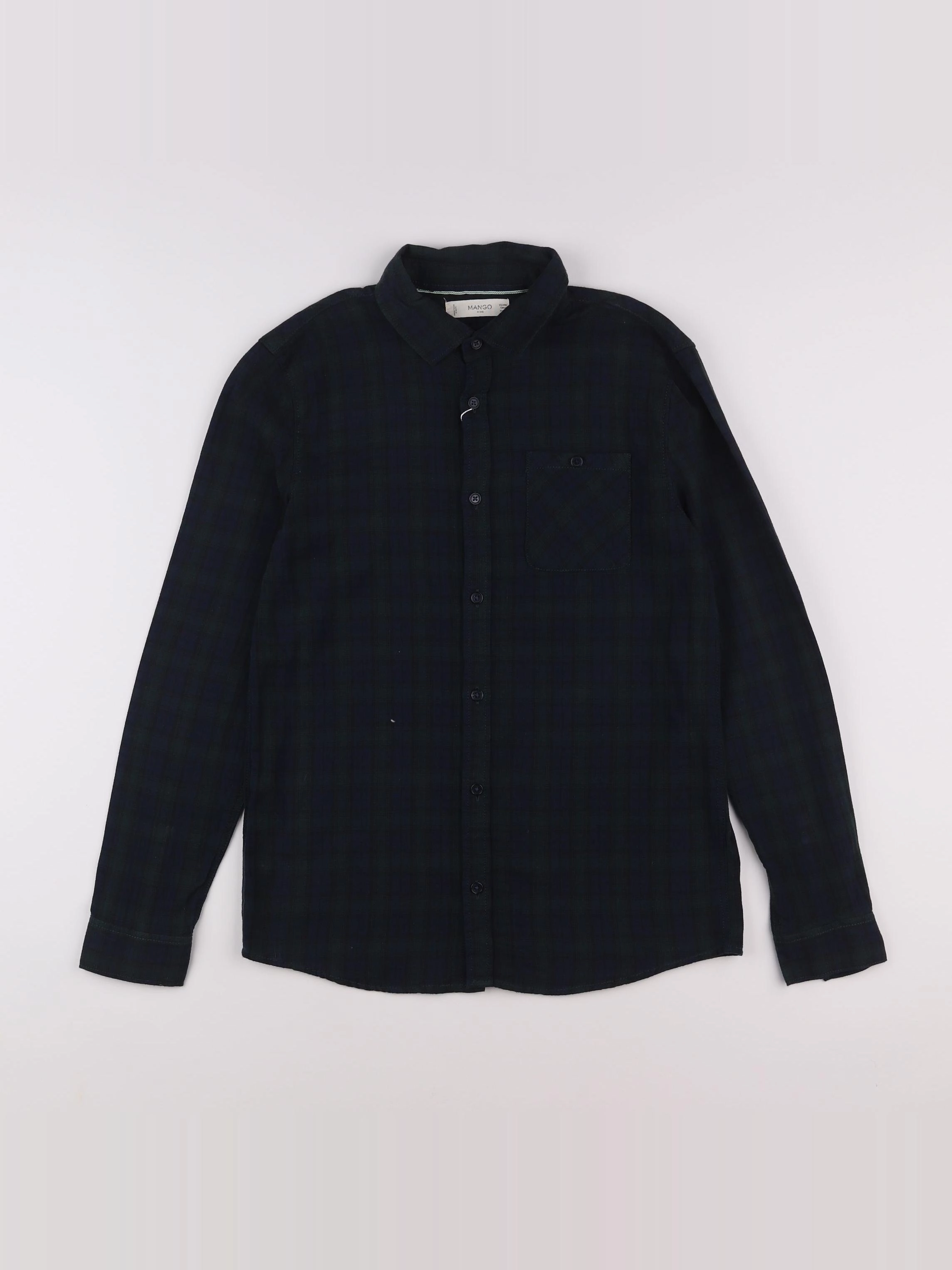 Mango - chemise vert, bleu - 13/14 ans