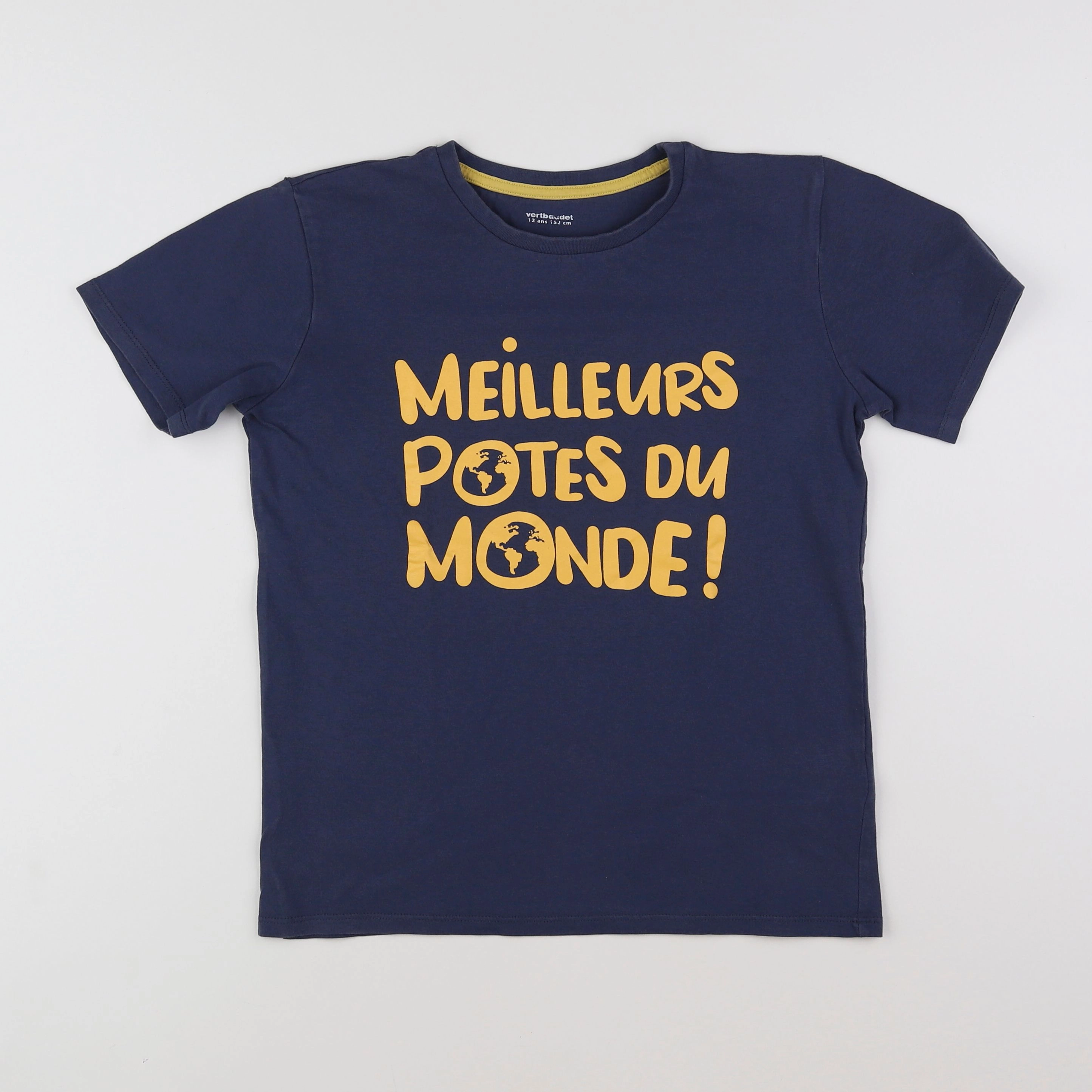 Vertbaudet - tee-shirt bleu, jaune - 12 ans