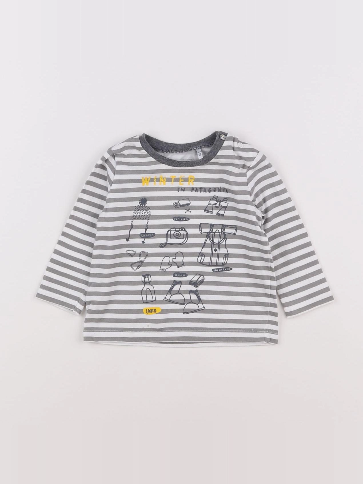 IKKS - tee-shirt gris - 6 mois