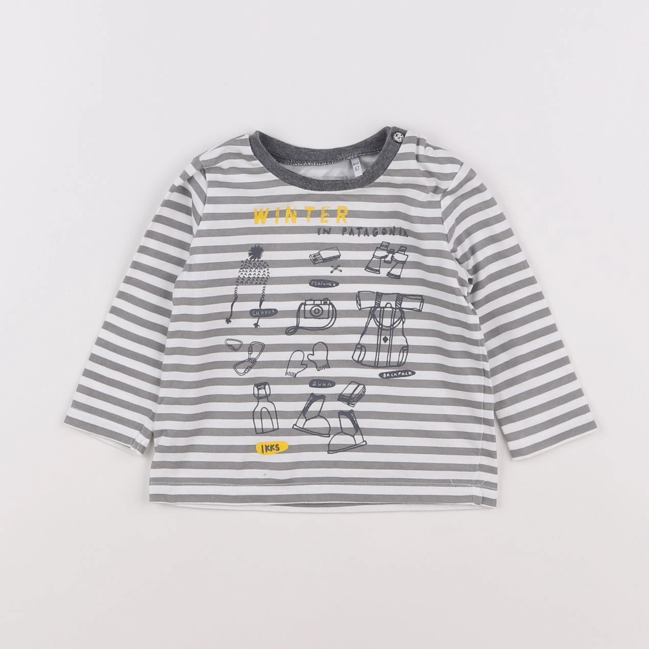 IKKS - tee-shirt gris - 6 mois