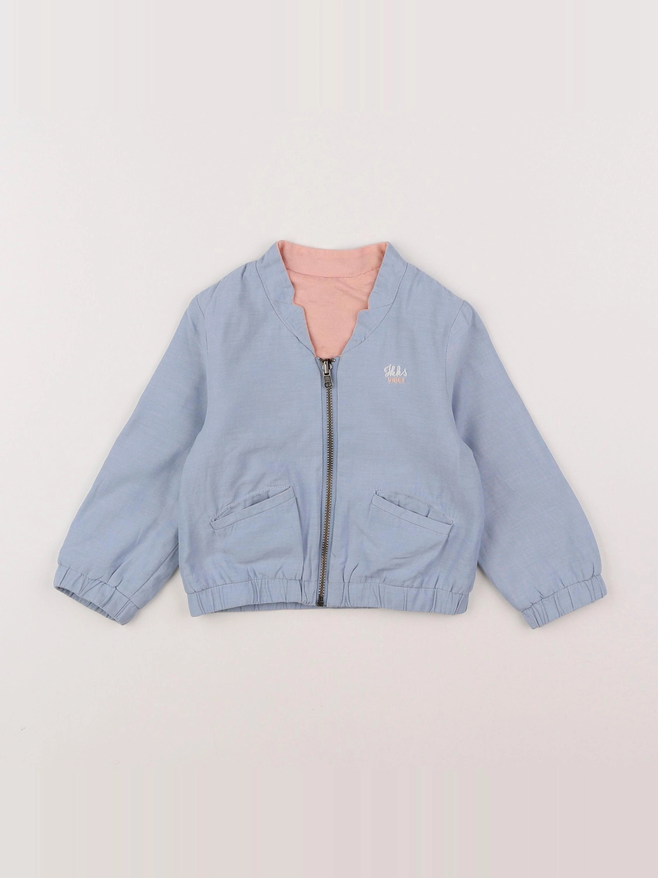 IKKS - veste bleu, rose - 18 mois