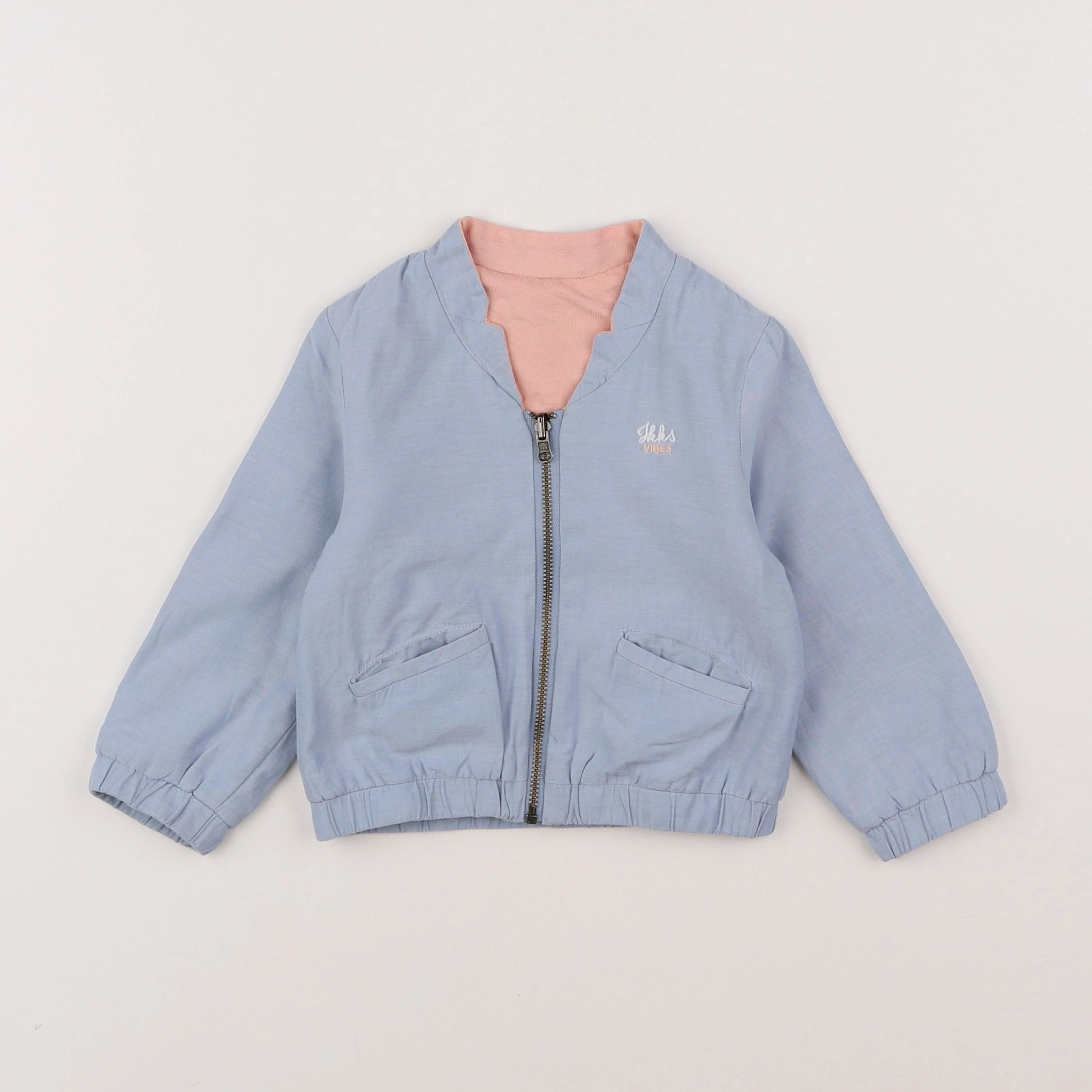 IKKS - veste bleu, rose - 18 mois