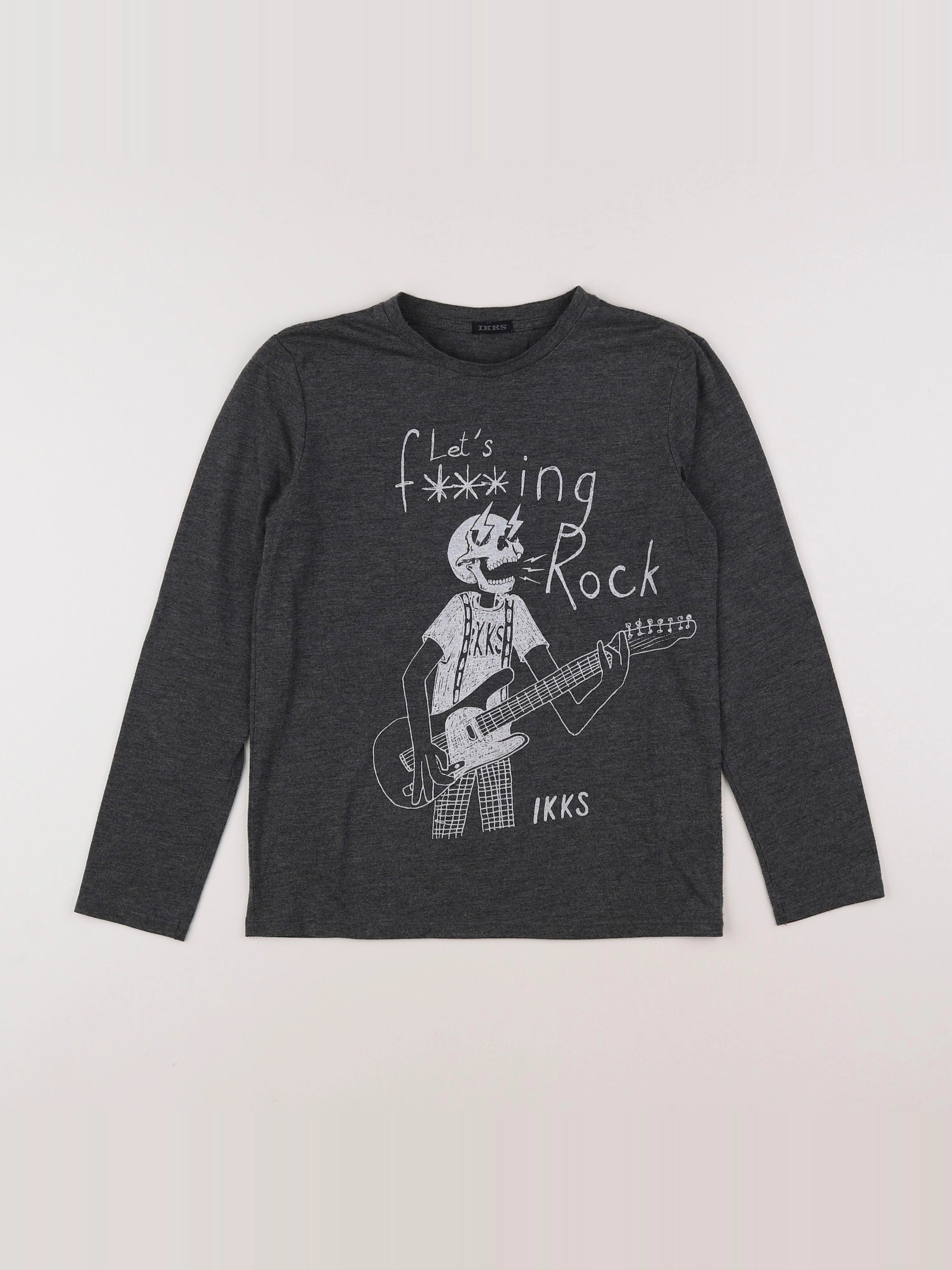 IKKS - tee-shirt gris - 10 ans