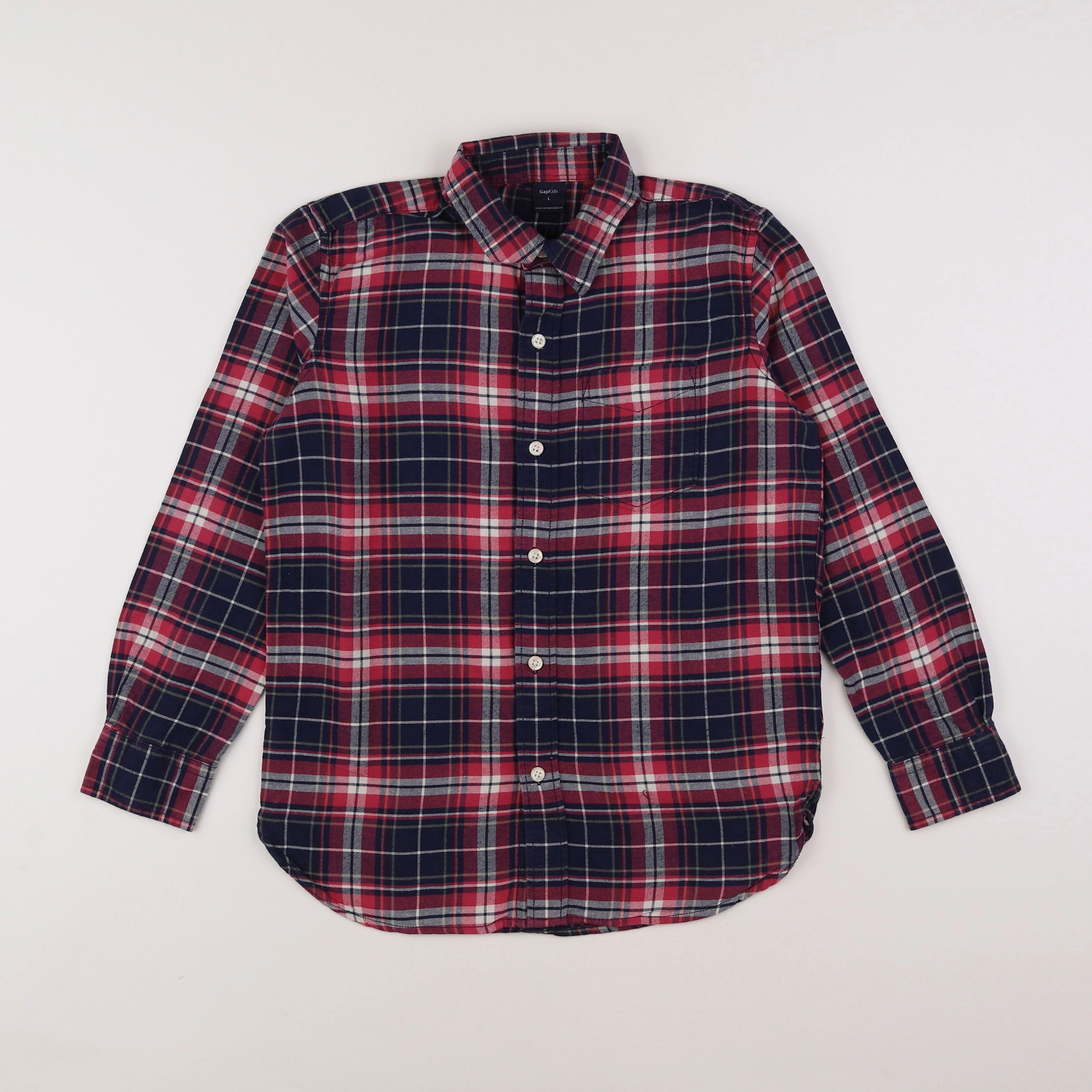 GAP - chemise rouge, bleu - 10 ans