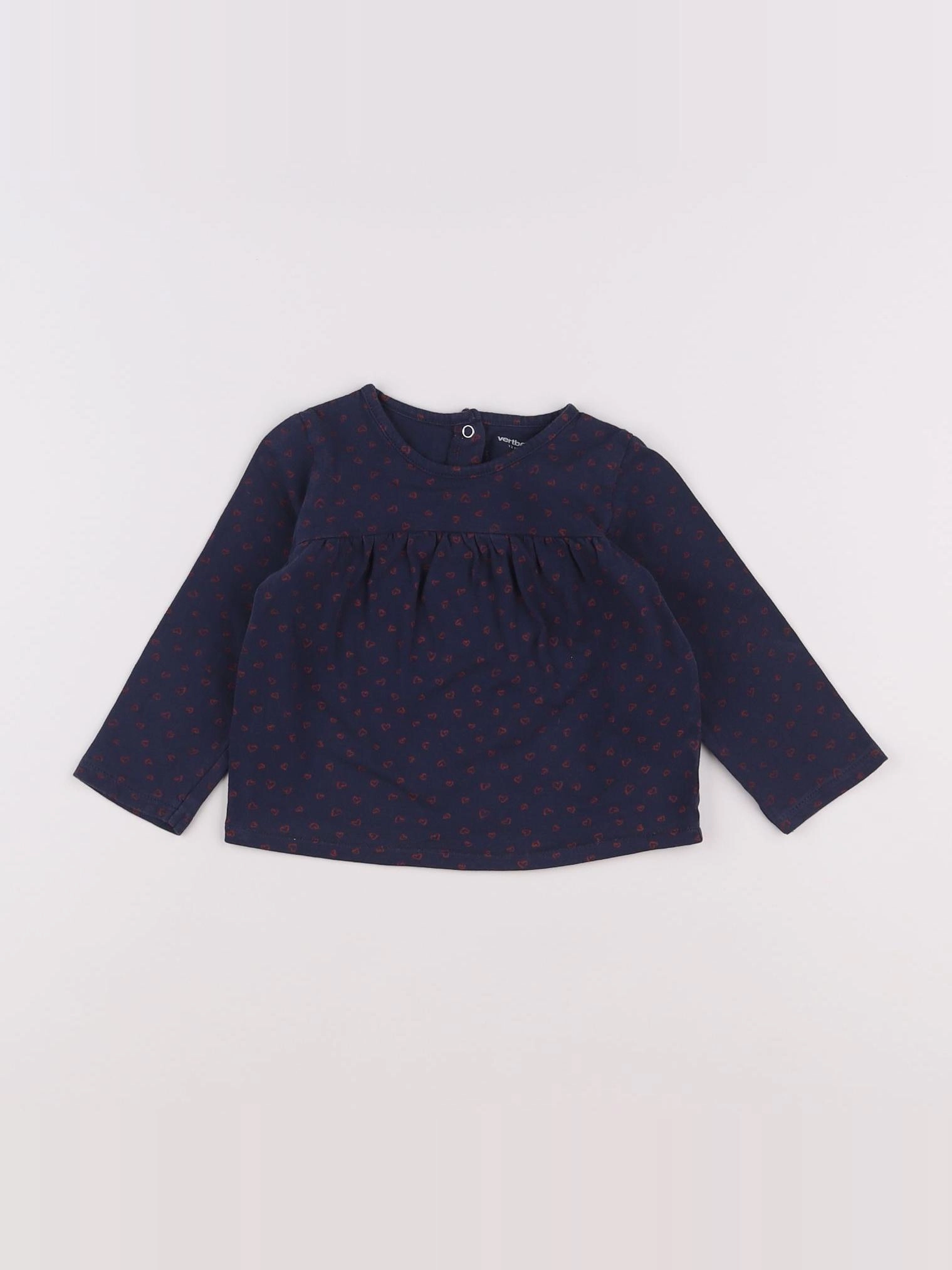 Vertbaudet - tee-shirt bleu - 12 mois