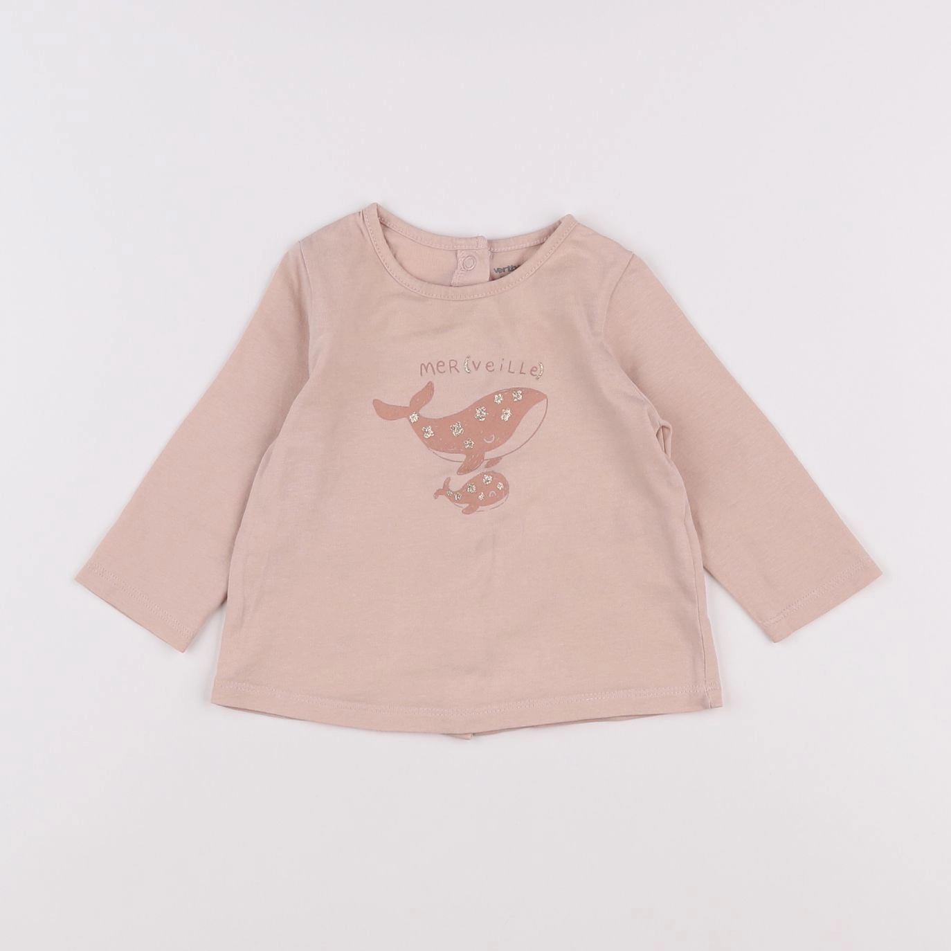 Vertbaudet - tee-shirt rose - 6 mois