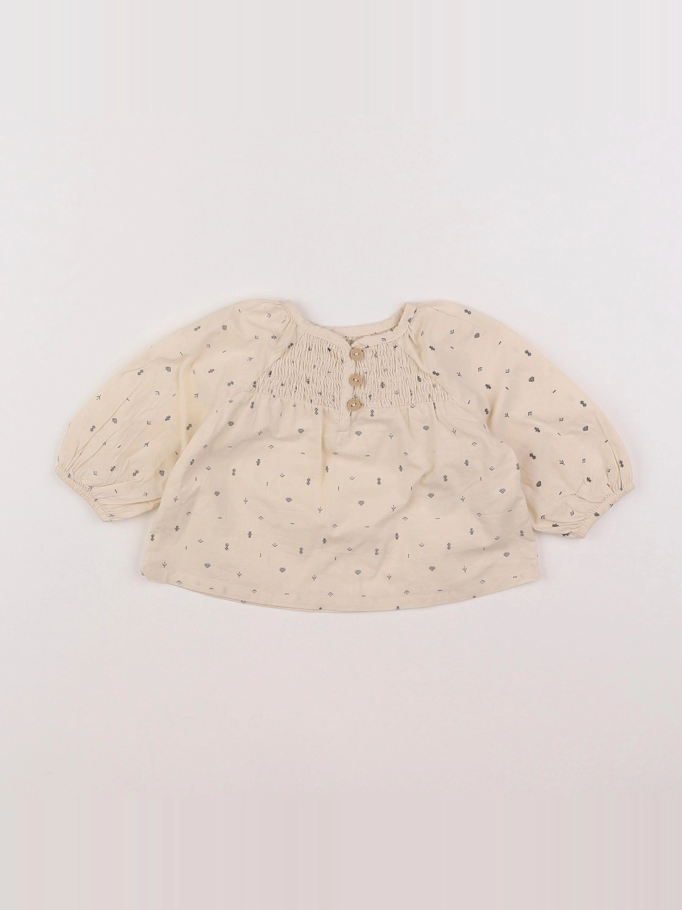 Vertbaudet - blouse beige - 3 mois