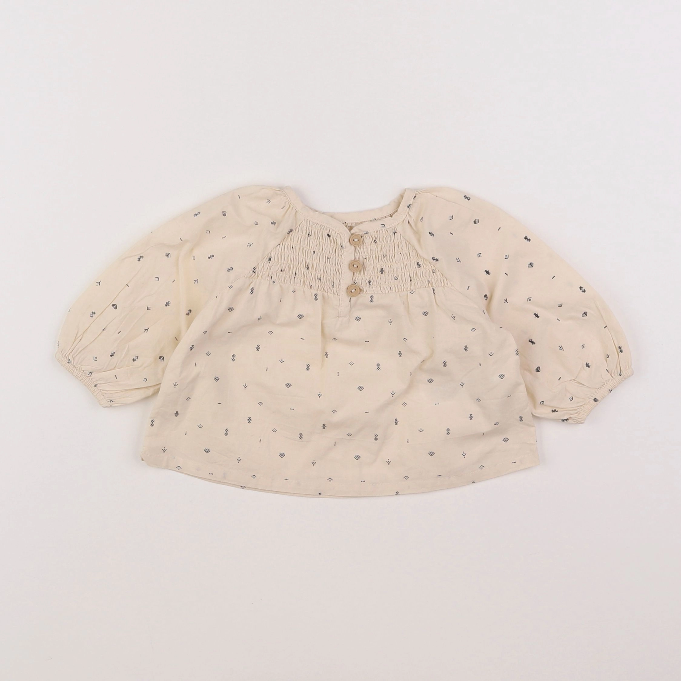 Vertbaudet - blouse beige - 3 mois