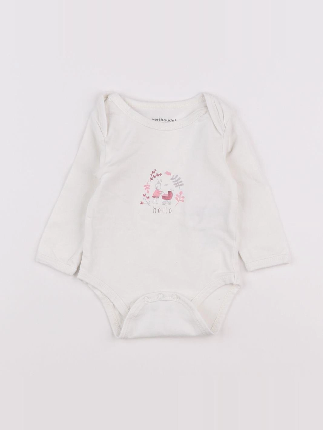 Vertbaudet - body blanc - 3 mois