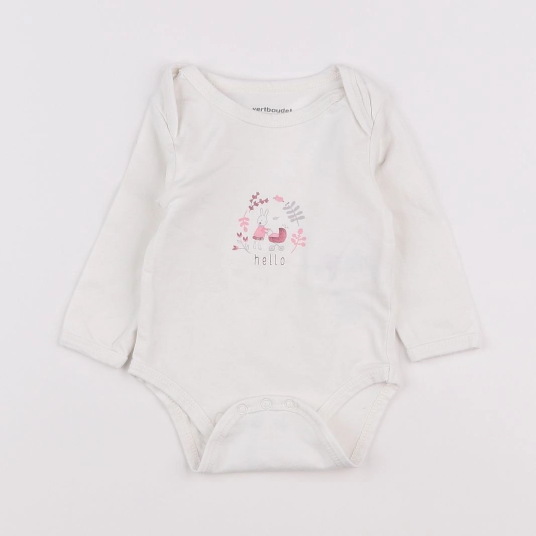 Vertbaudet - body blanc - 3 mois
