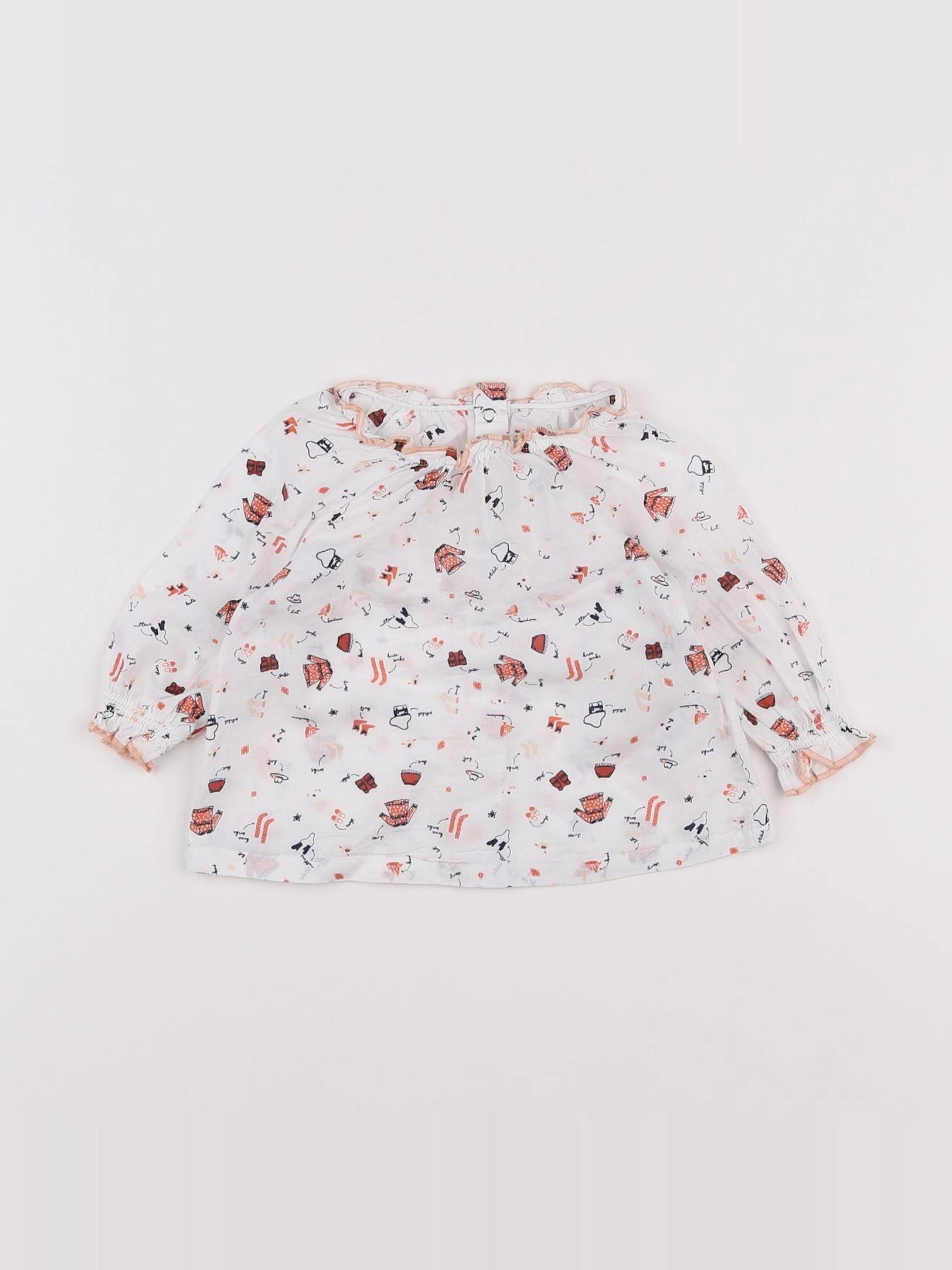 Vertbaudet - blouse blanc - 6 mois