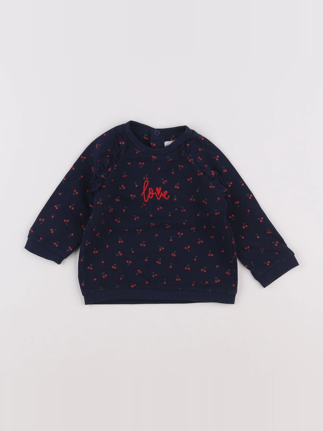 Vertbaudet - sweat bleu - 6 mois