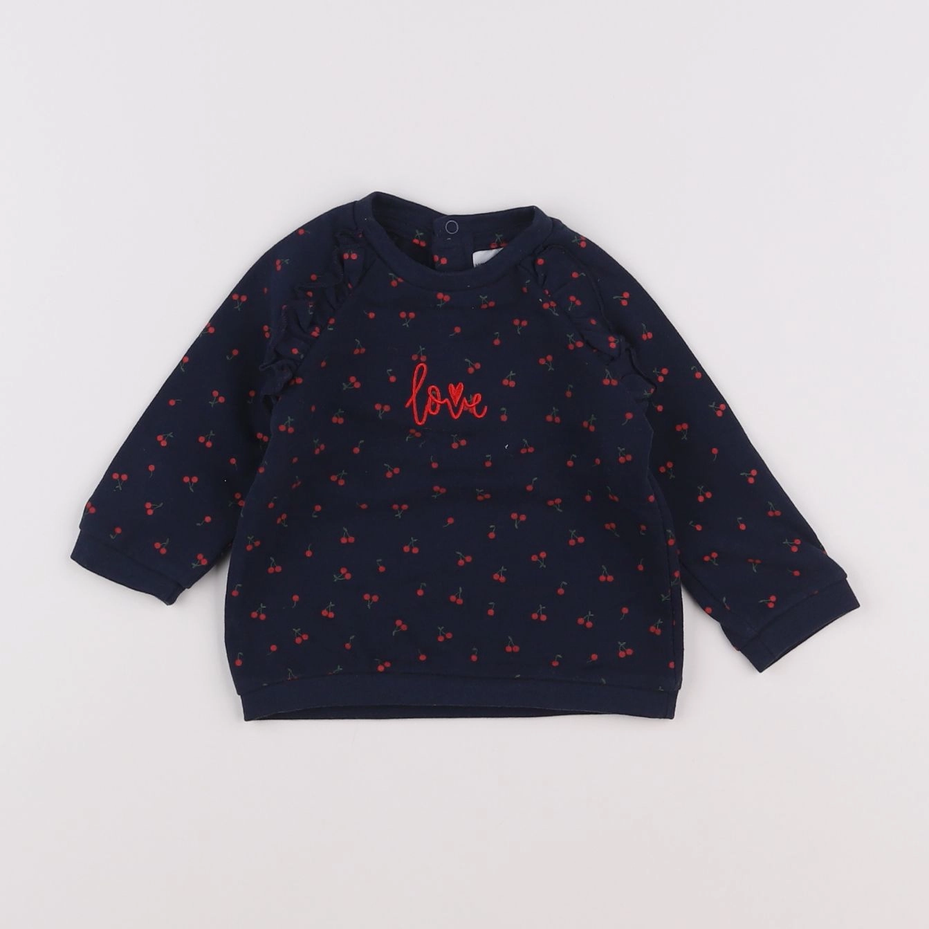 Vertbaudet - sweat bleu - 6 mois