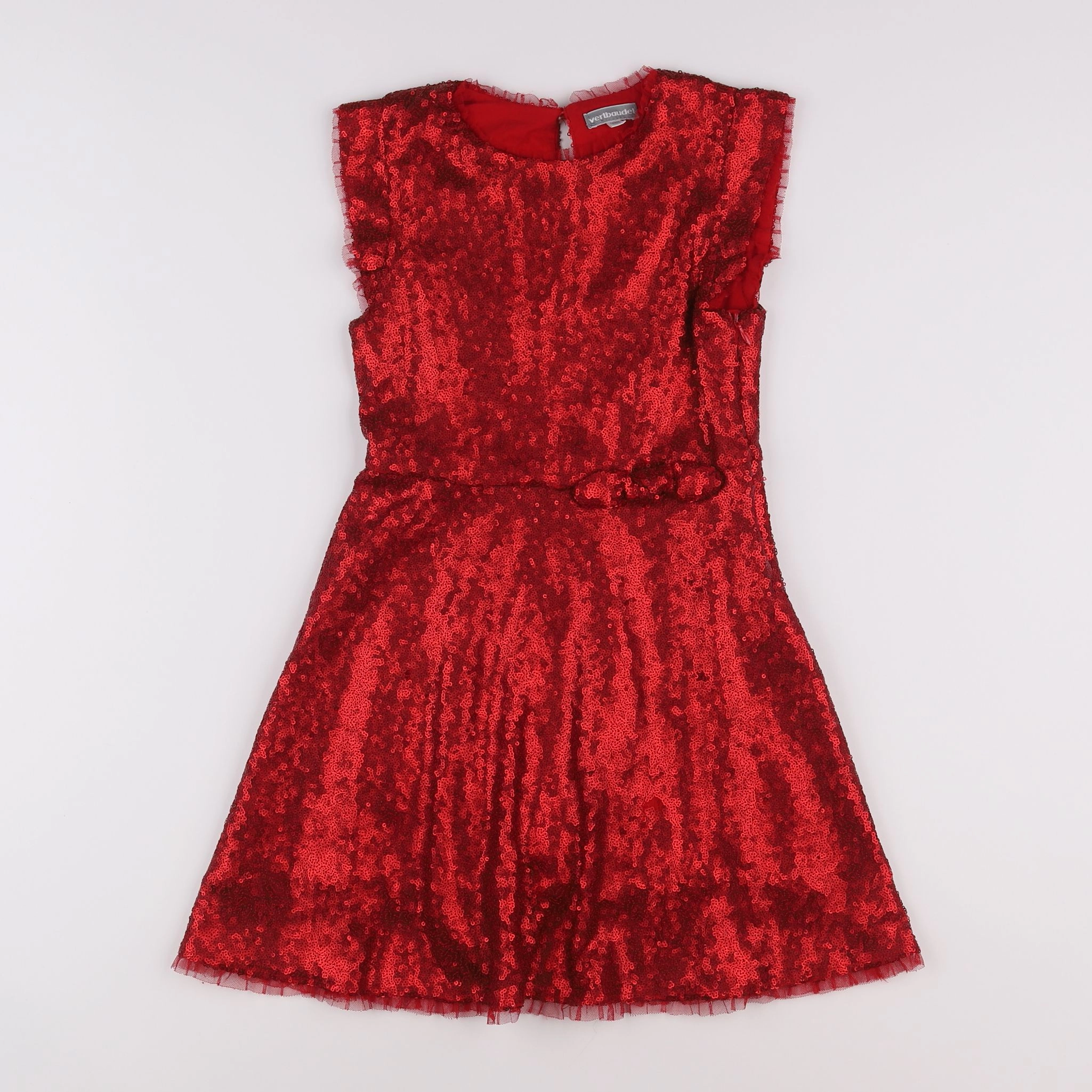 Vertbaudet - robe rouge - 8 ans