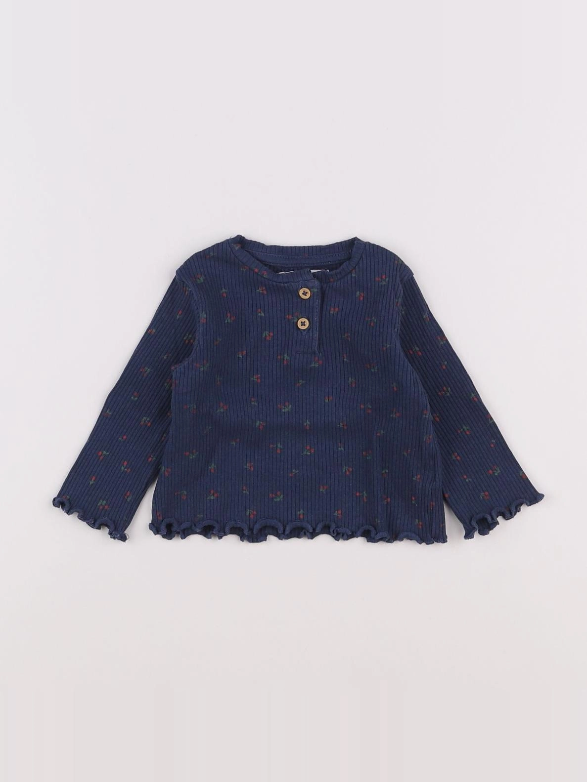 Vertbaudet - tee-shirt bleu - 6 mois