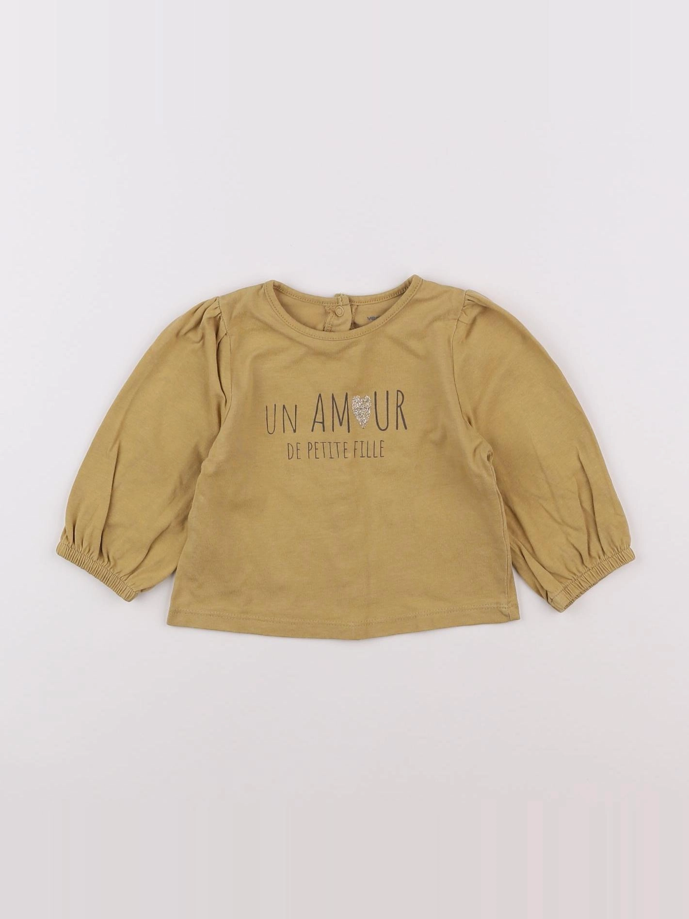 Vertbaudet - tee-shirt jaune - 9 mois