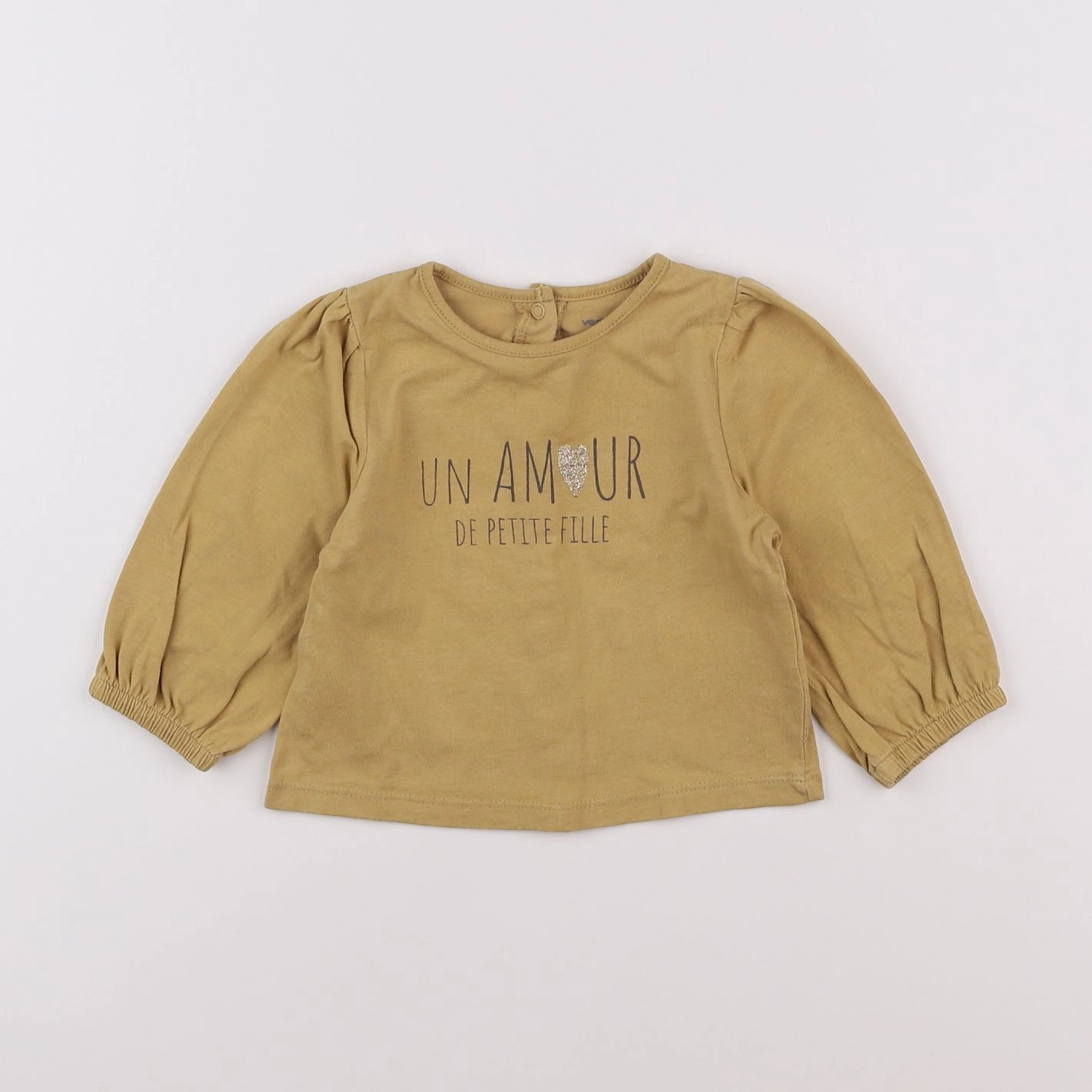 Vertbaudet - tee-shirt jaune - 9 mois