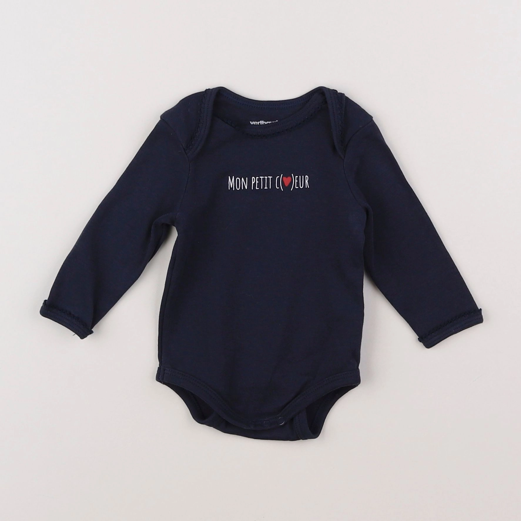 Vertbaudet - body bleu - 3 mois