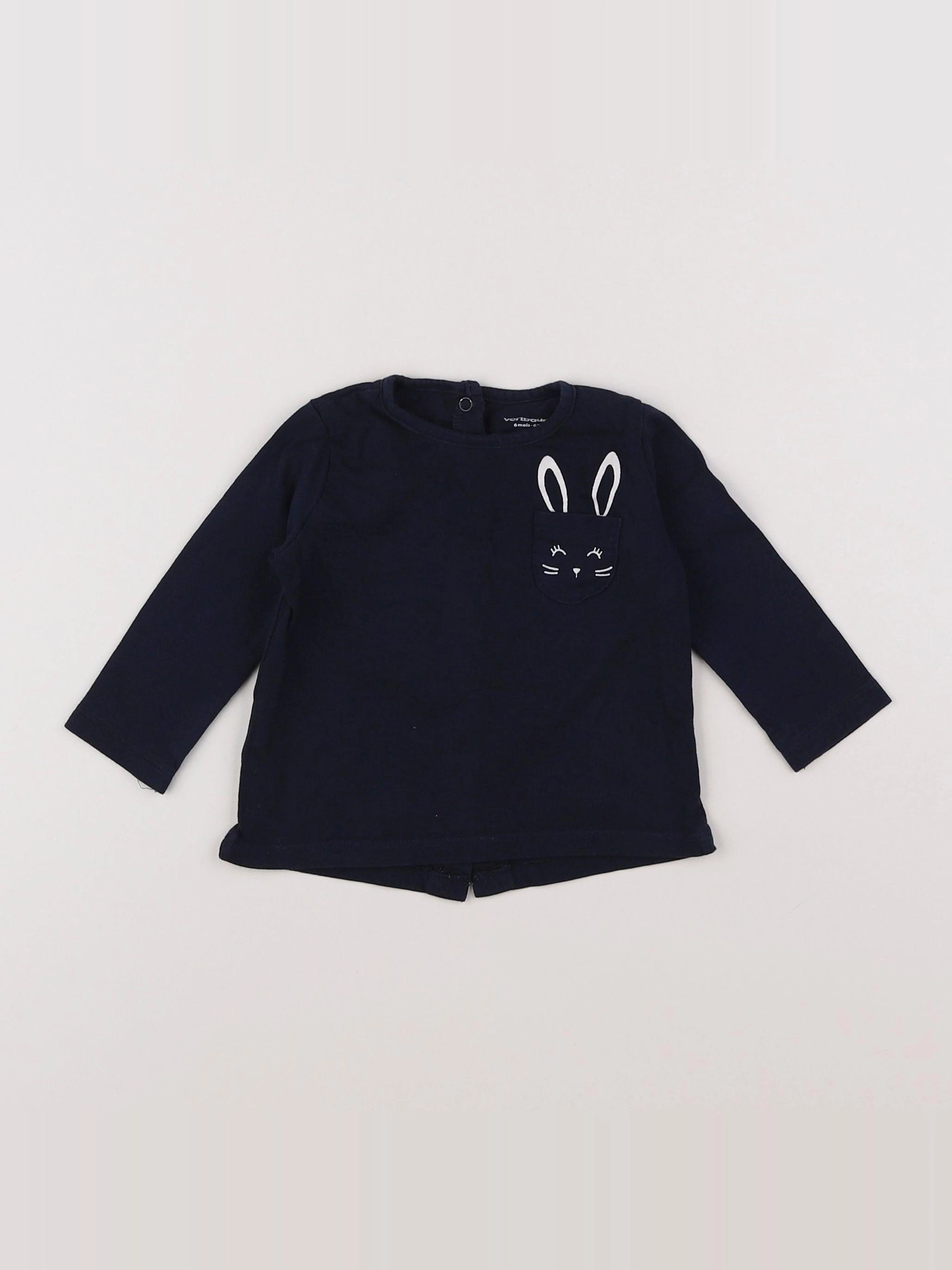Vertbaudet - tee-shirt bleu - 6 mois